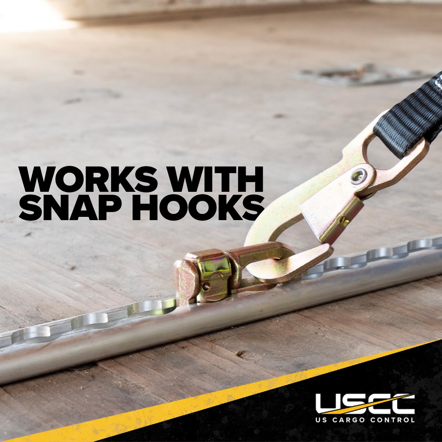 US Cargo Control L Track Double Stud Fitting (10 Pack) 5,000 Pounds Break Strength, Use with L Track Rails in Truck Bed or Trailer to tie Down ATV, Motorcycle, Automatic Locking with Spring Release