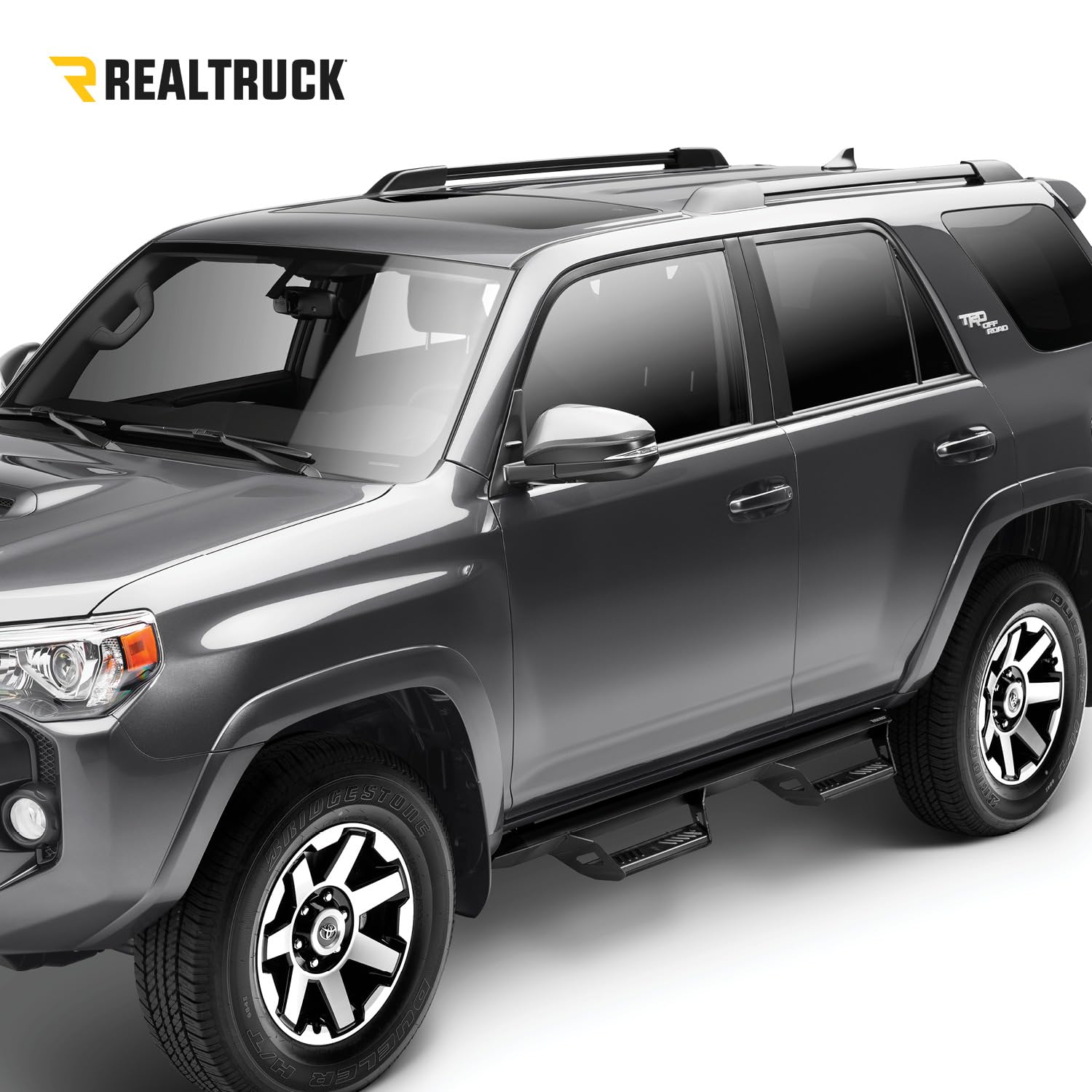 RealTruck Predator Pro Steps for Toyota 4Runner | Cab Length, Rust-Proof Aluminum, Textured Black | PRT1458R-TX | Fits 2014-2024