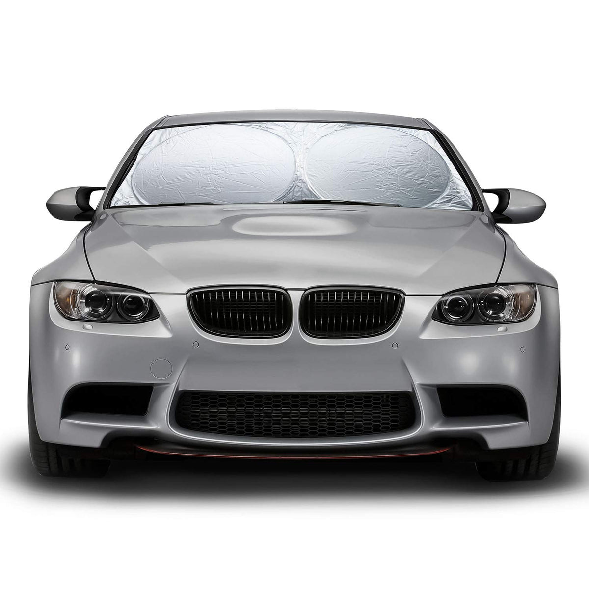 OxGord Front Windshield Sun-Shade for Car - Collapsible & Foldable Dashboard Reflector Shield for Small and Large Vehicles