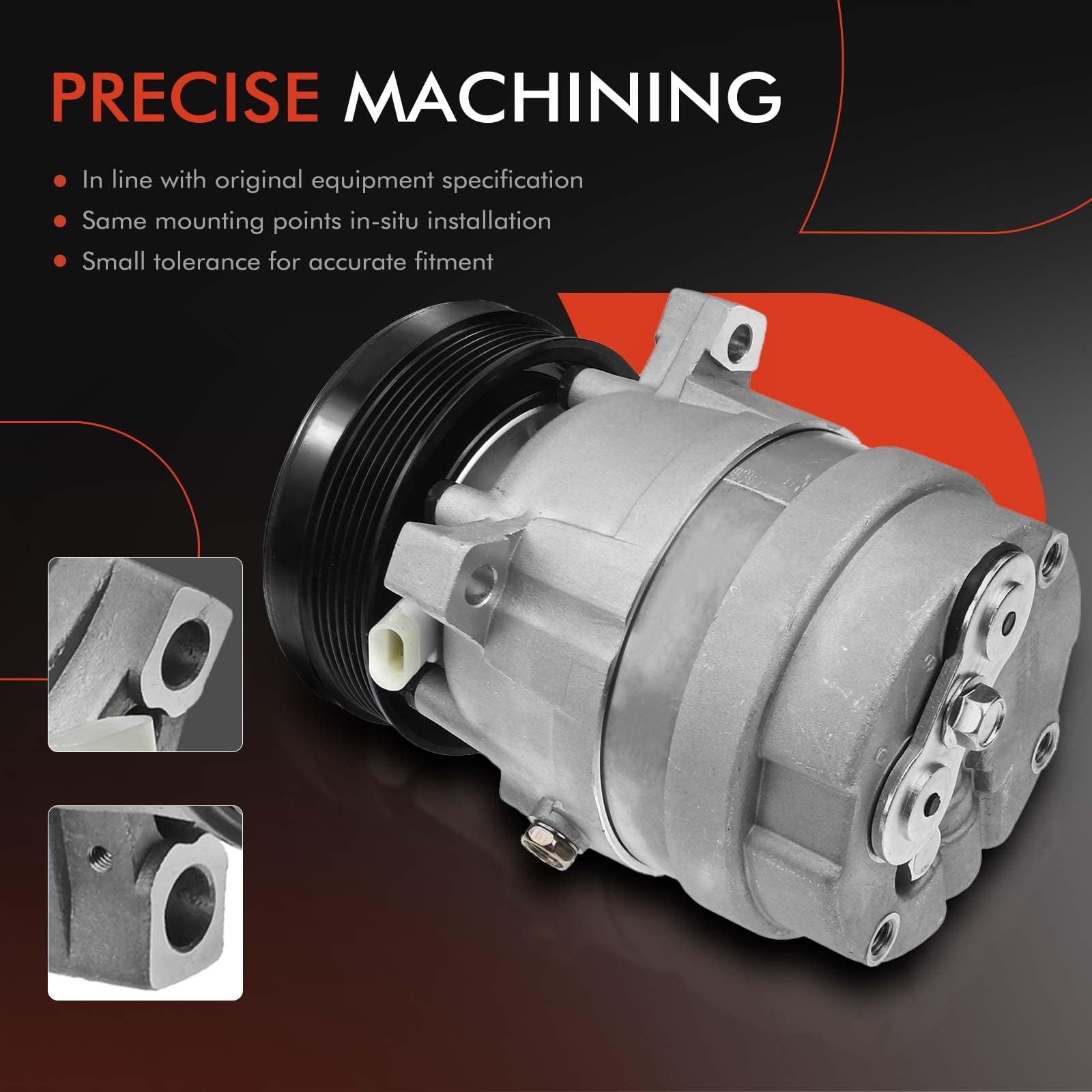 A-Premium Air Conditioner AC Compressor with Clutch Compatible with Buick LeSabre, Park Avenue, Riviera & Oldsmobile 88, 98, LSS