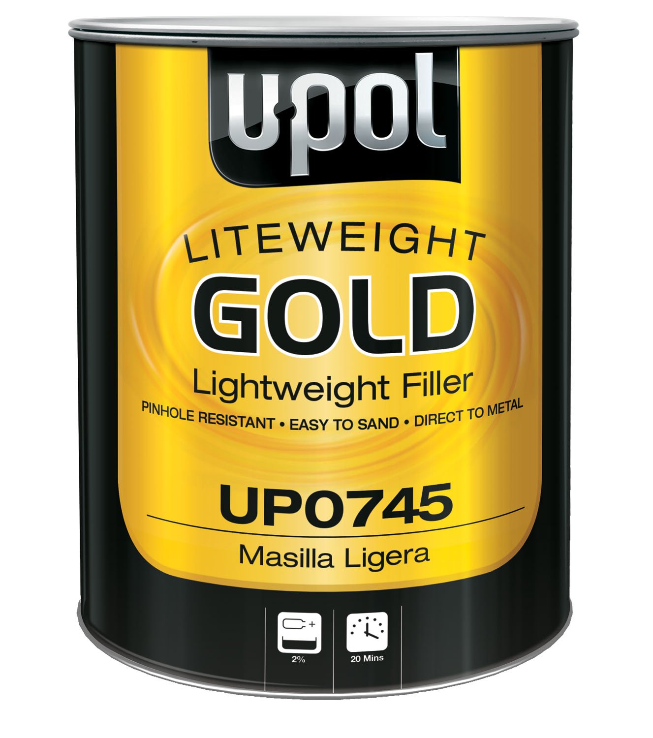 U-Pol Products 0745 Flyweight Gold Lightweight Body Filler - 3 Liter