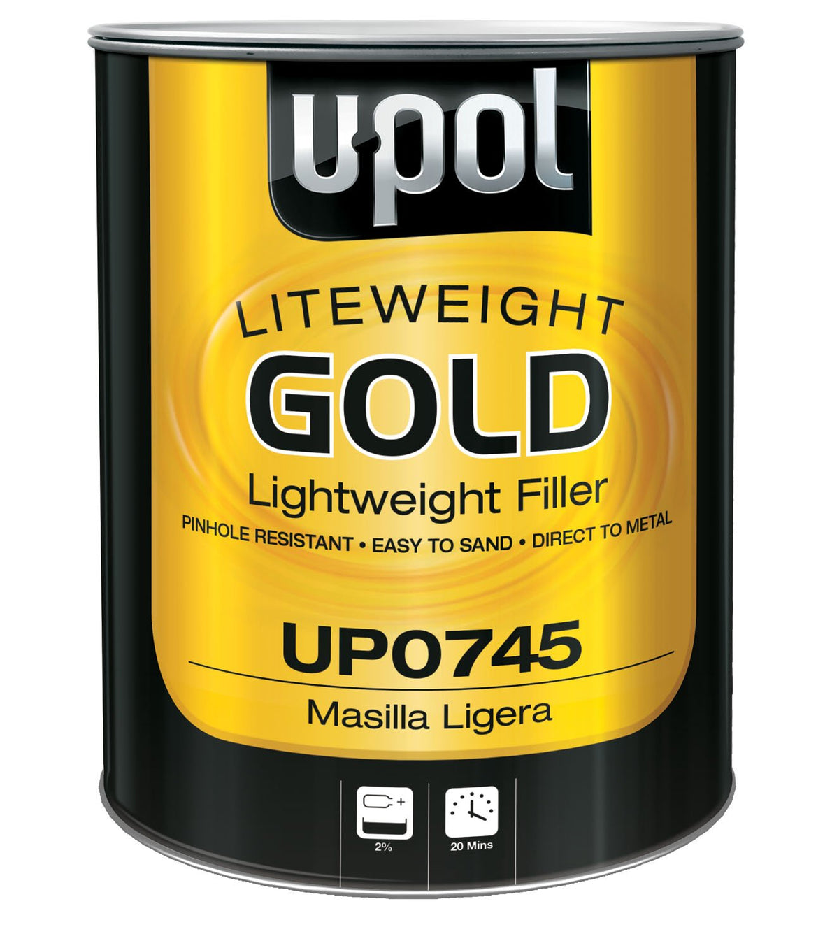 U-Pol Products 0745 Flyweight Gold Lightweight Body Filler - 3 Liter