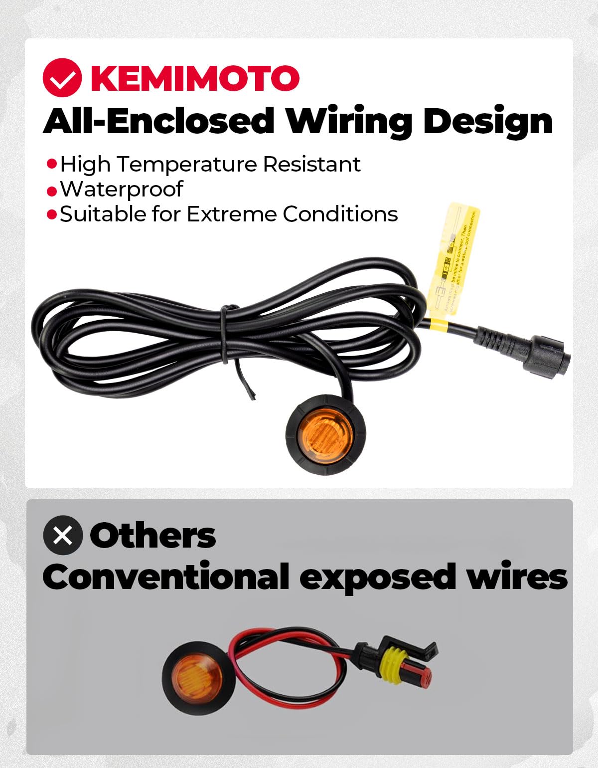 Kemimoto Utv Turn Signal Kit With Horn, Pre-Wired, Plug And Play Utv Atv Blinker With Rocker Switch, Hazard Light, Universal Str