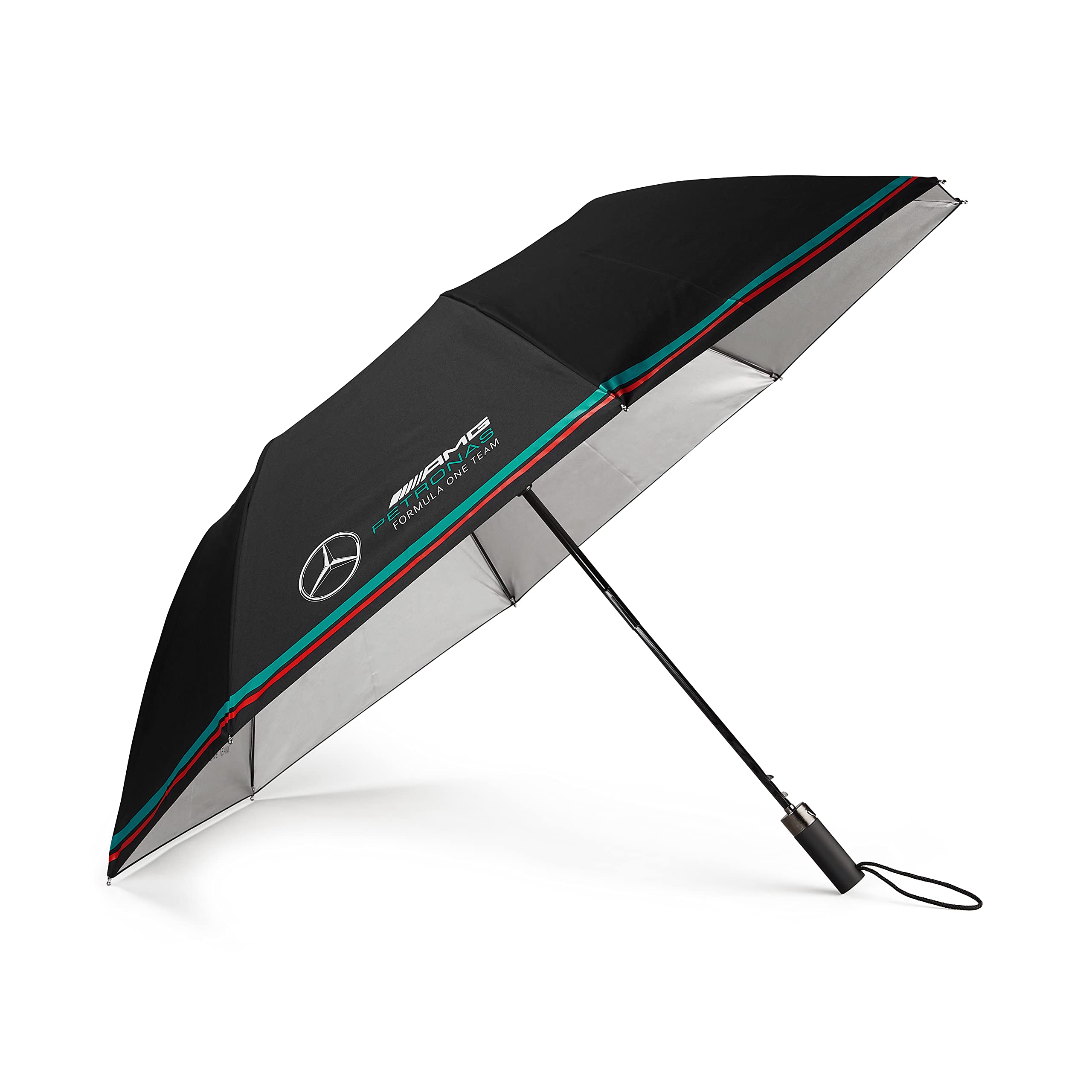 Mercedes Amg Petronas Formula One Team - Official Formula 1 Merchandise - Compact Umbrella - Black - One Size