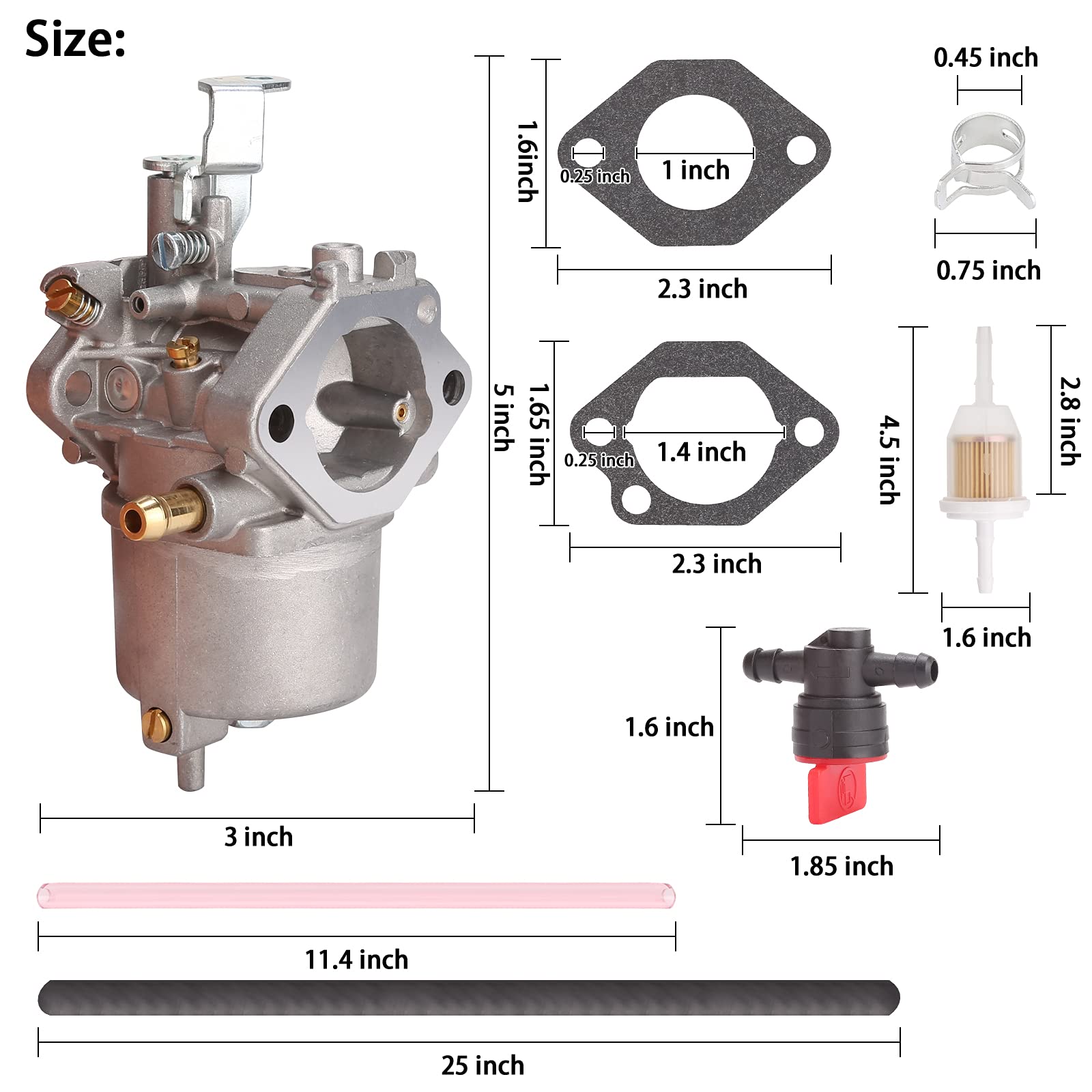 10L0L Carburetor For Club Car Ds Carryall 1992-1997 Golf Cart Fe290 Kawasaki Engine, Oem 1016438 1016439 1016440 1016441 1016478