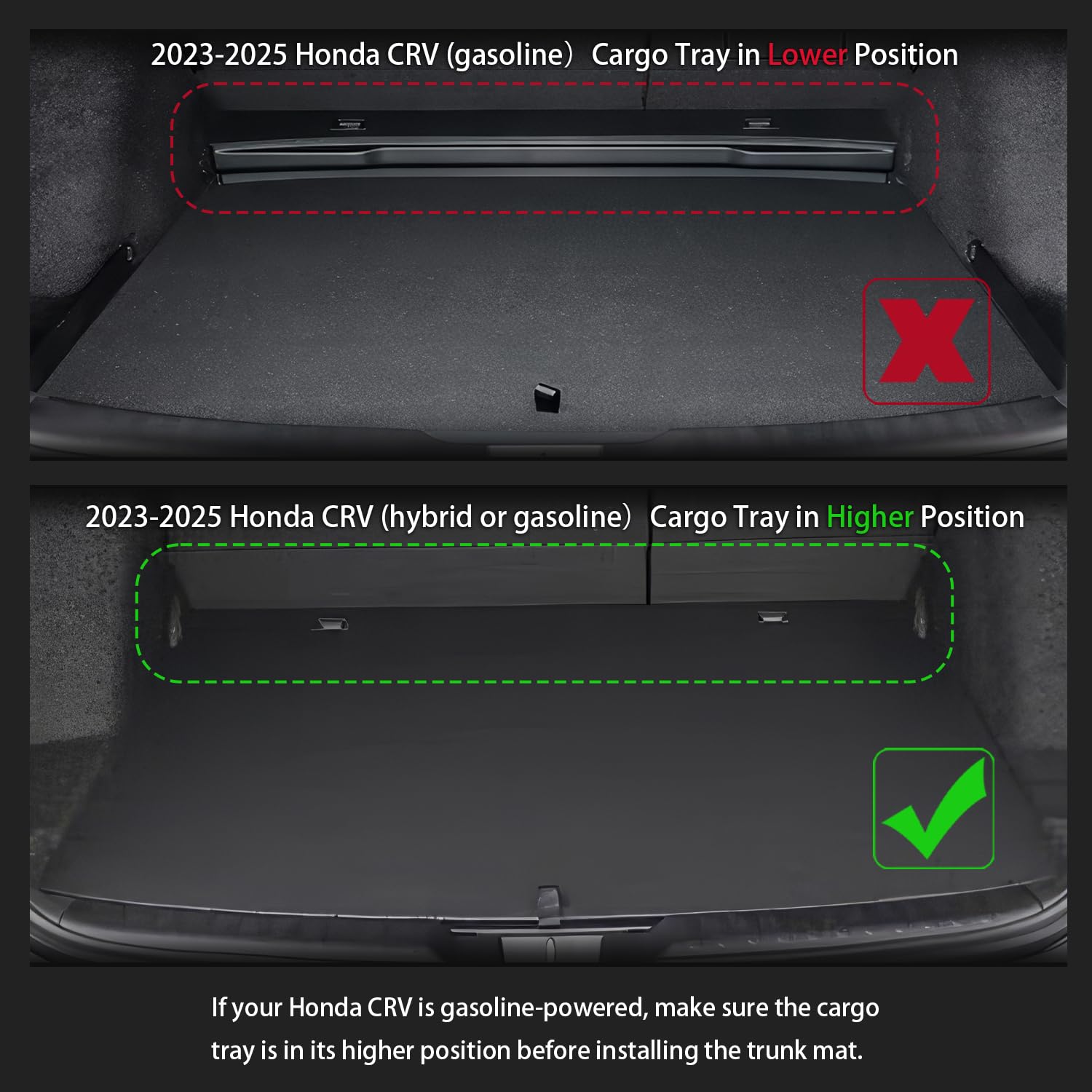 All Weather Floor Mats Fit For 2023 2024 2025 Honda Crv & Cr-V Hybrid (Include Sport L), Tpe Rubber Floor Liners With Cargo Mat