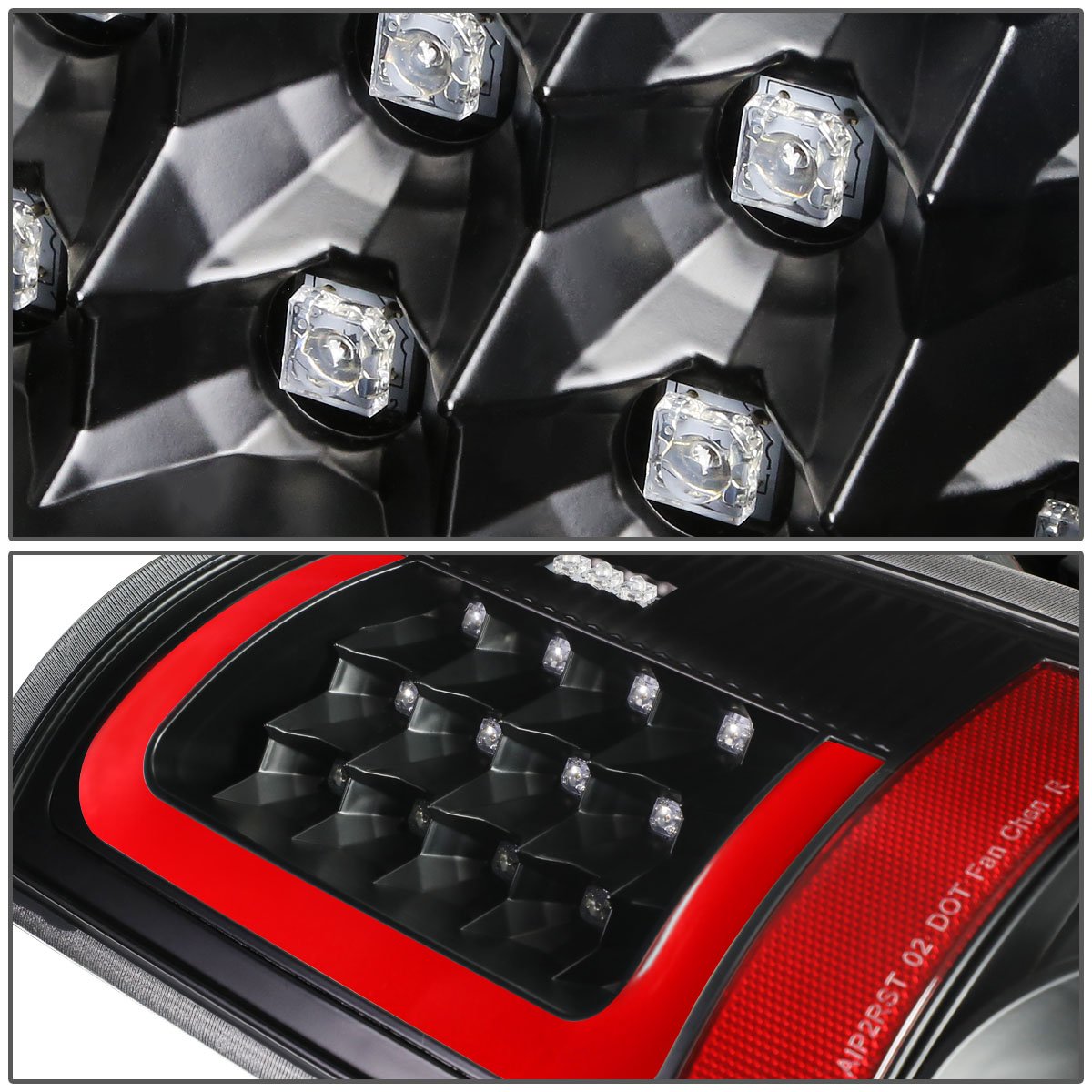 Dna Motoring Tl-Dram07-Led-Rd3D-Bk-Cl Led 3D Tail Light Assembly Driver & Passenger Side [Compatible With 07-08 Ram 1500 2500 35