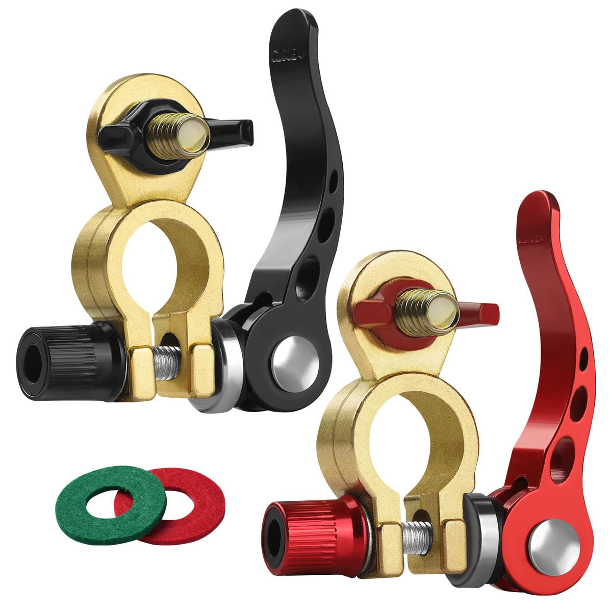 Battery Terminal Connectors 1 Pair, Battery Terminals Brass (M8 X 25Mm Bolt), Battery Cable Ends Quick Release, Car Battery Term