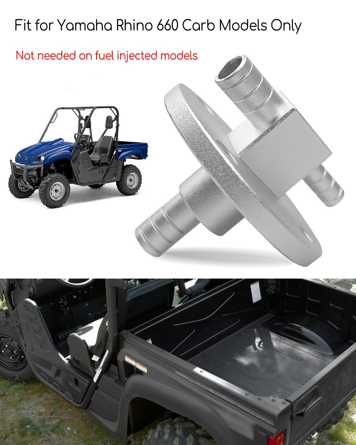 Tikscience Billet Fuel Pickup Gas Pump Tank Fit For Yamaha Rhino 660 Carb Models Only, 6061-T6 Aluminium Oil Pump Tank