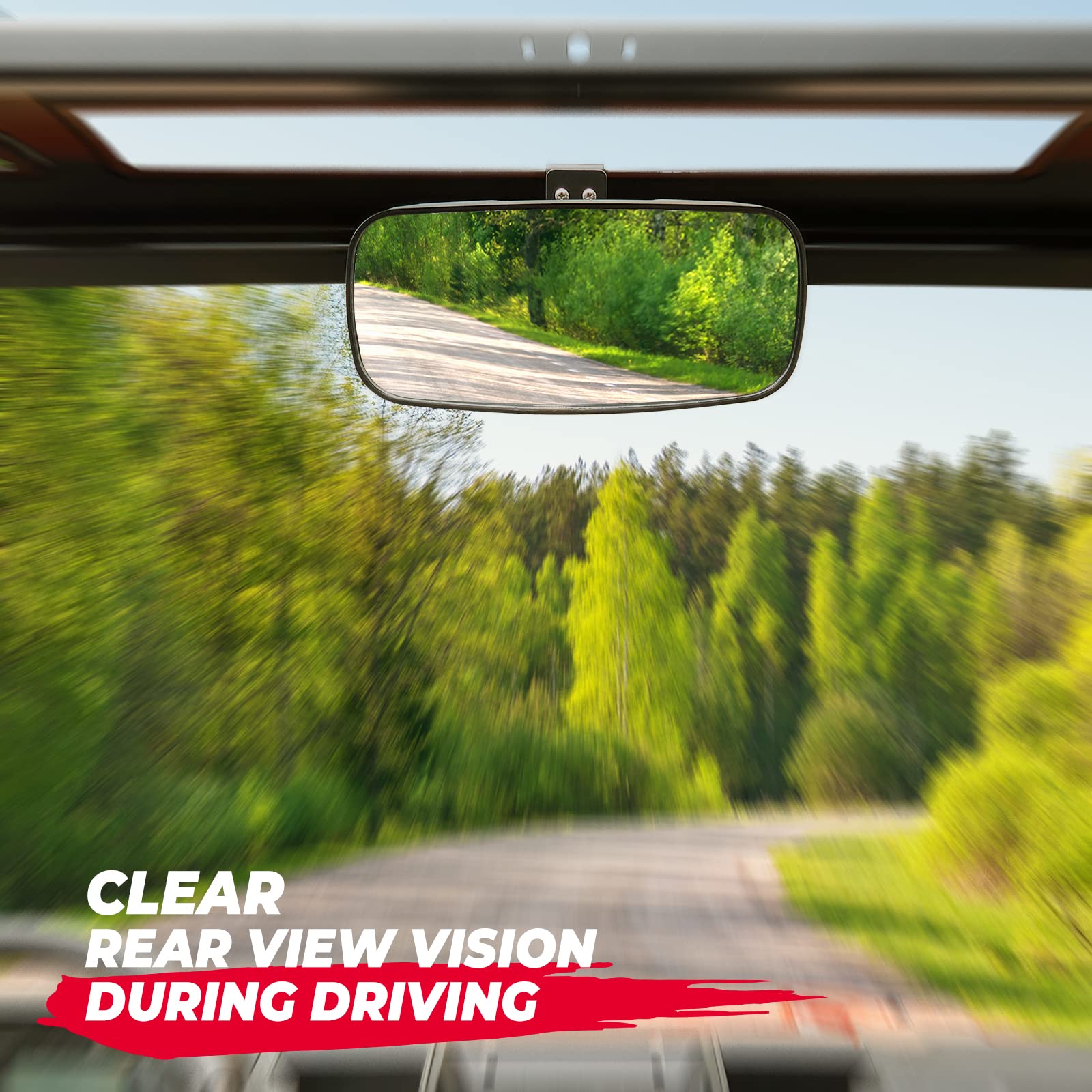 Kemimoto Utv Rear View Mirror Compatible With Polaris Ranger 500 570 900 Xp 1000 Xp/Crew 2017-2025 With Factory Drop Down Mounti