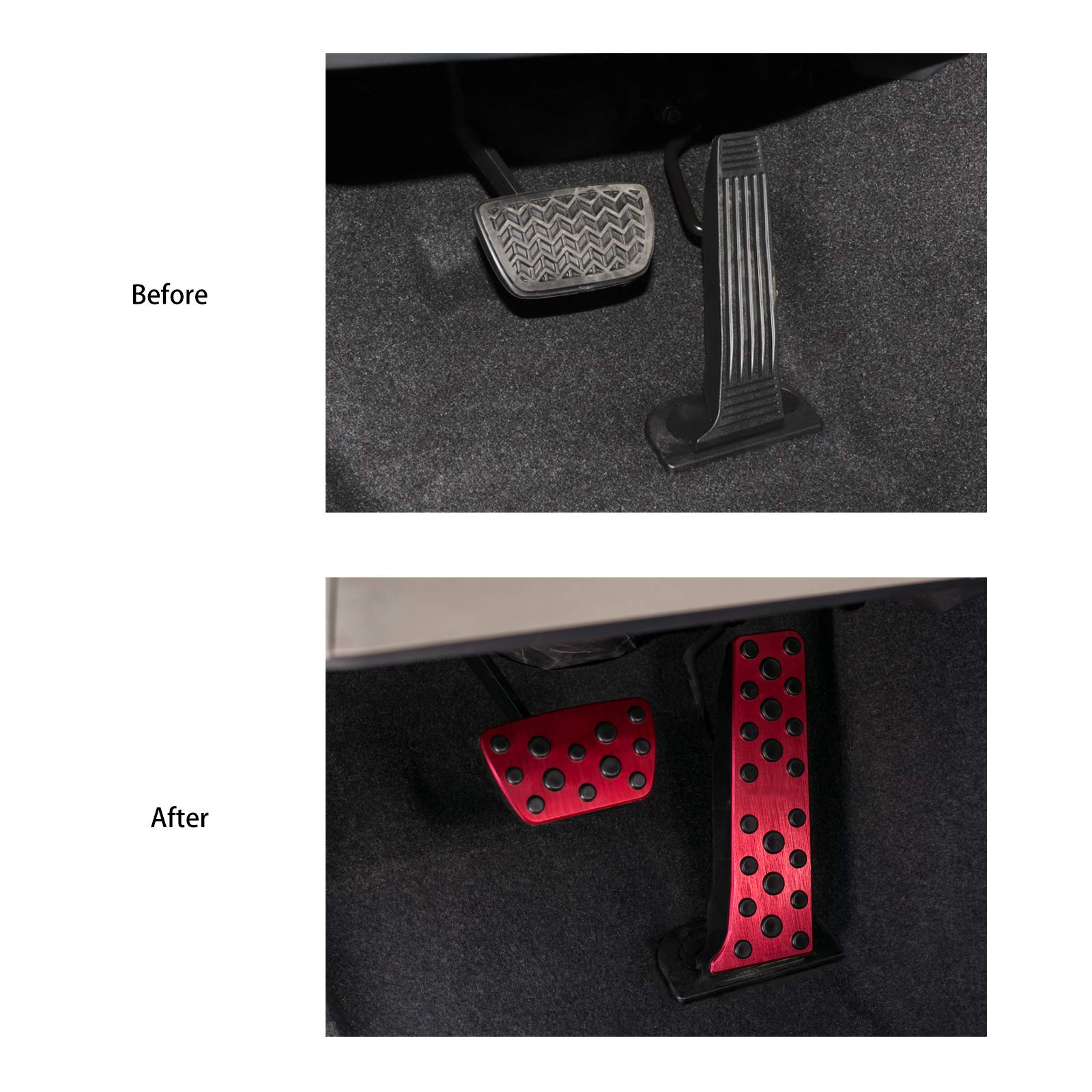 Cke For 8Th Gen Camry Compatible With Toyota Camry Rav4 Avalon Highlander Sienna Venza Bz4X Prius Crown For Lexus Es Ls Car Pedals Foot Pedal Covers Brake And Gas Pedal Pads -Red