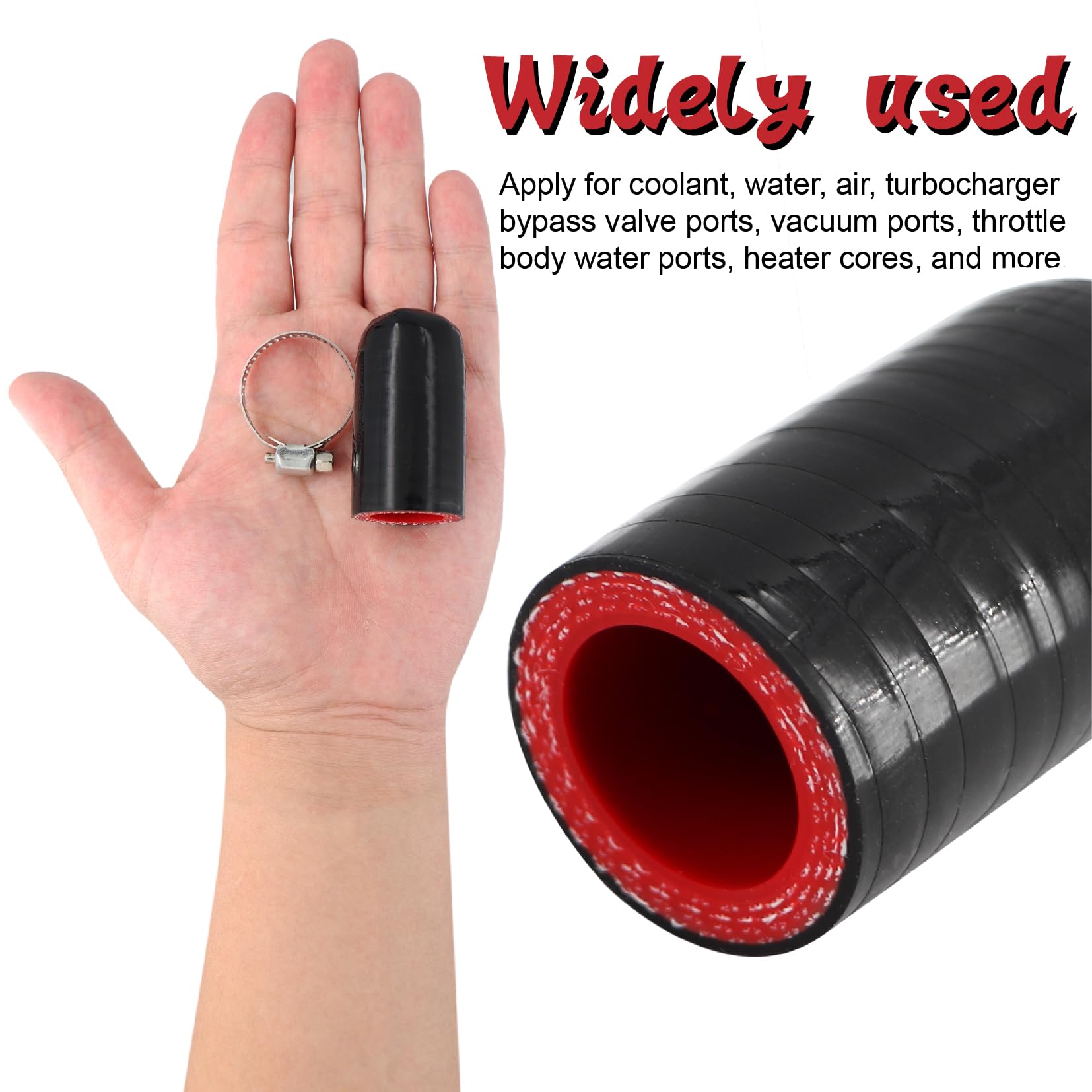 High Temperature 4-Ply Reinforced Silicone Hose Cap ID 3/4 Inch(19mm) Hose End Plug For Turbo Bypass Valve/Vacuum/Fix Leak/Throt