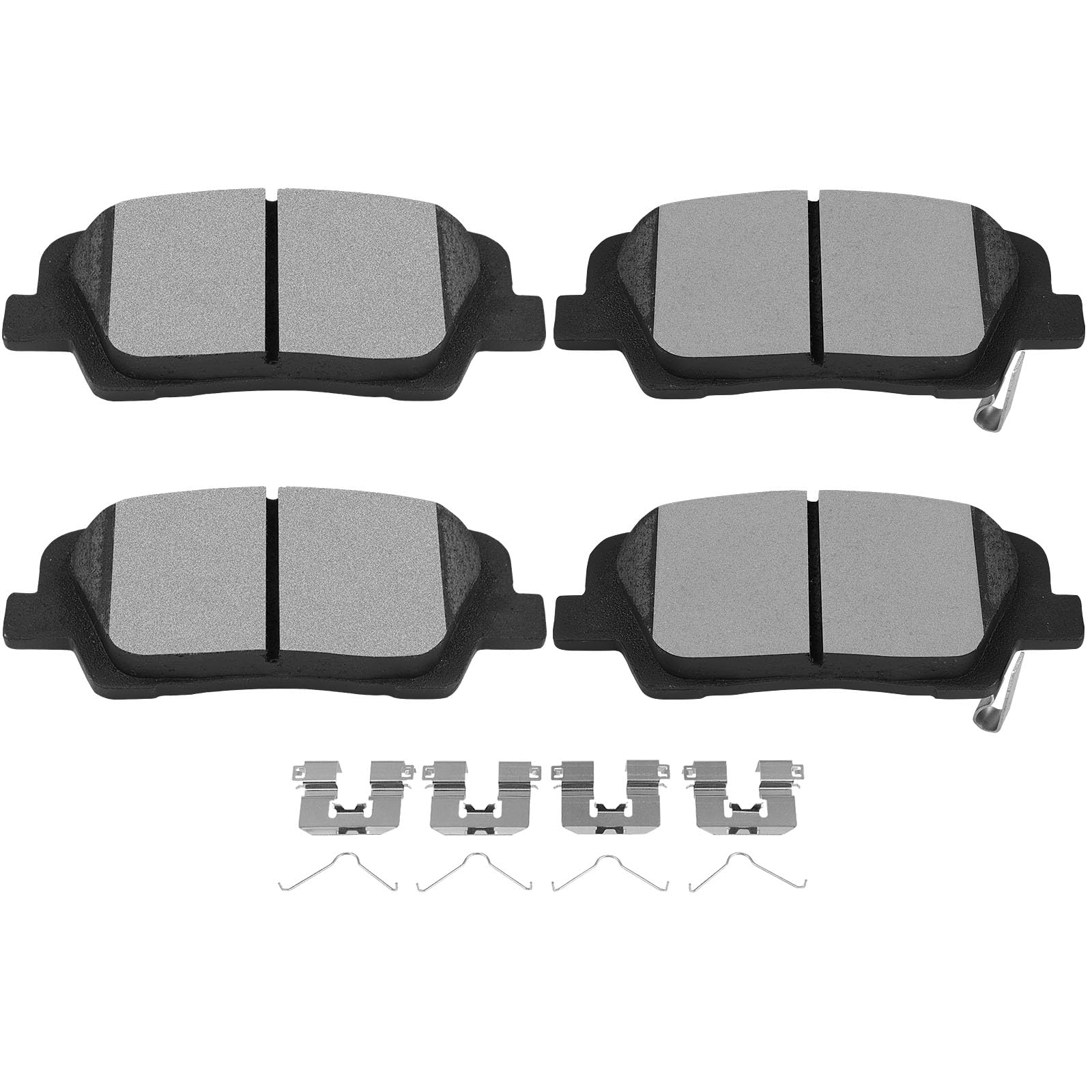 Scitoo Rear Disc Brake Pad Set 4Pcs W/Hardware Fit For Hyundai For Santa Fe 2017-2018,For Hyundai For Santa Fe Sport 2017-2018,F