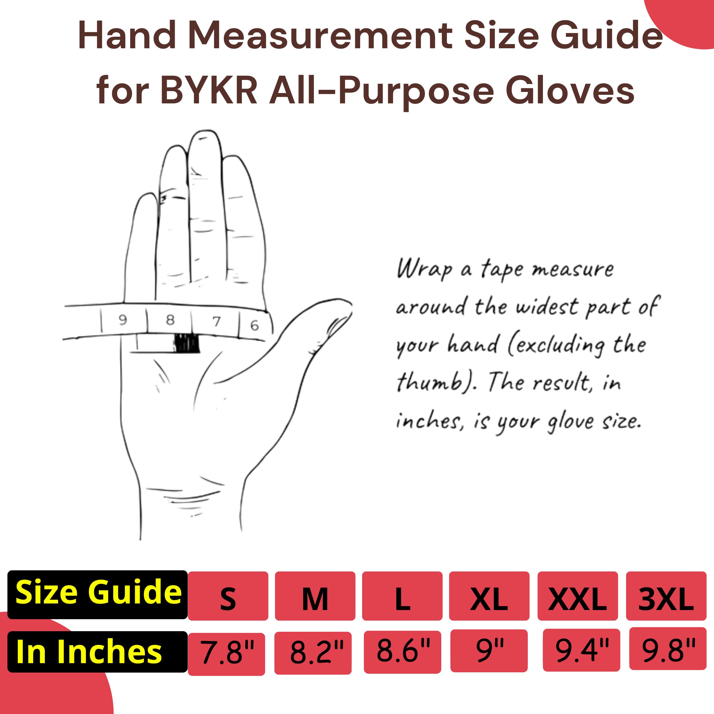 Bykr All-Weather Motorcycle Gloves For Men & Women - Protection For Dirt Bike, Bmx, Mx, And Atv Riding - Orange Xl