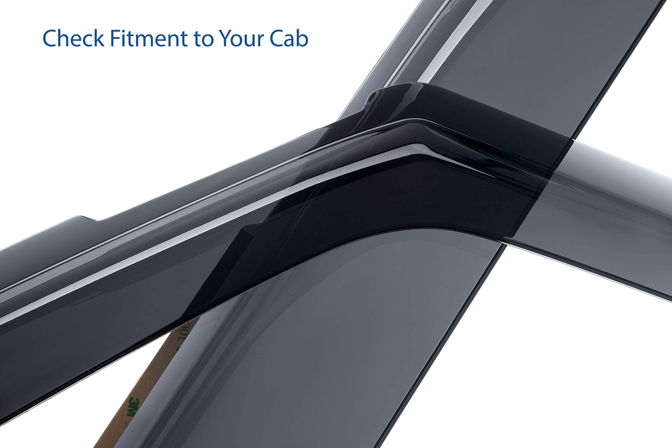 Goodyear Shatterproof In-Channel Window Deflectors For Trucks Toyota Tacoma 2016-2023 Double Cab, Rain Guards, Window Visors, Ve