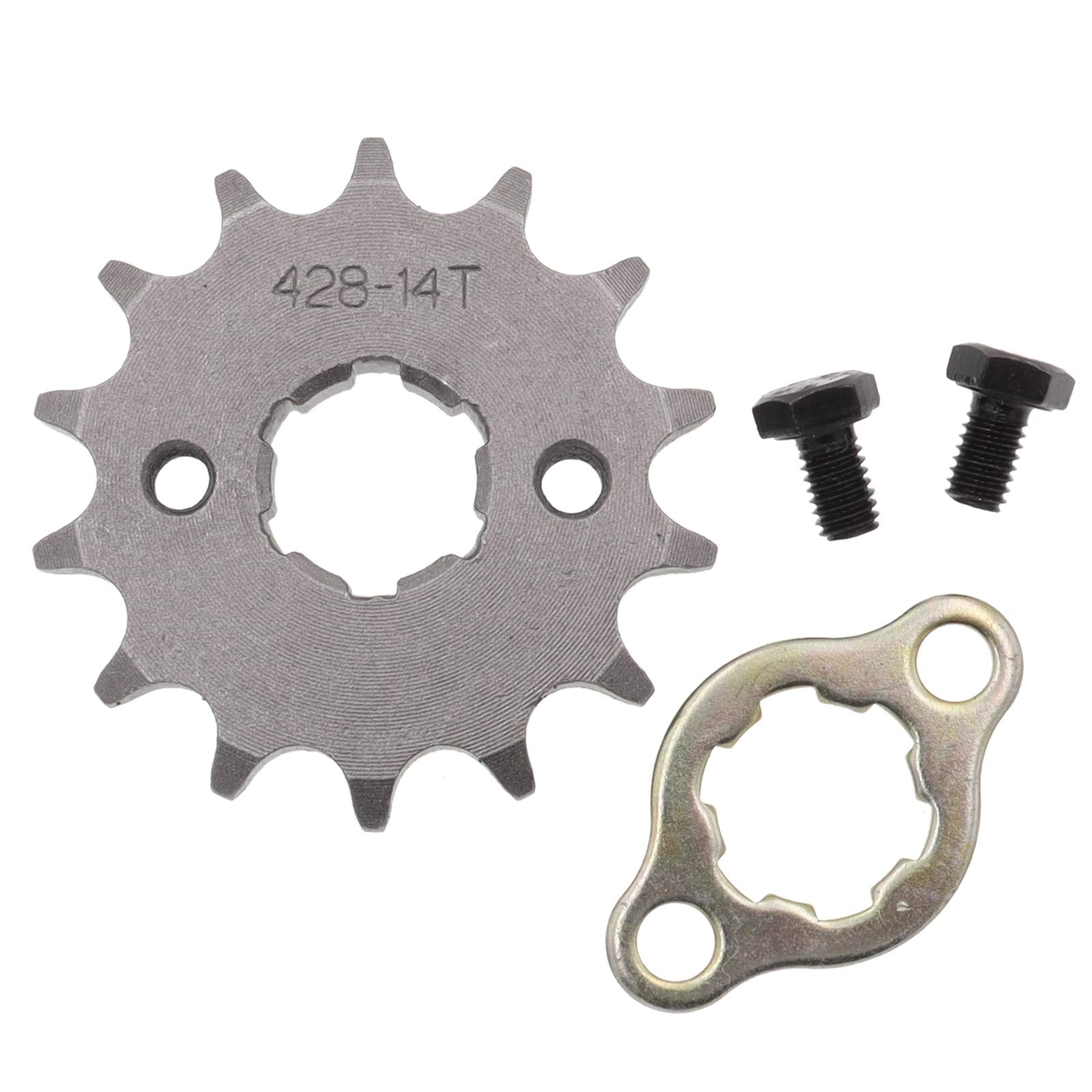 Magkowar 428 Front Enigine Sprocket With Retainer Plate Sets For Motorcycle Dirt Bike (428-20Mm, 14T)