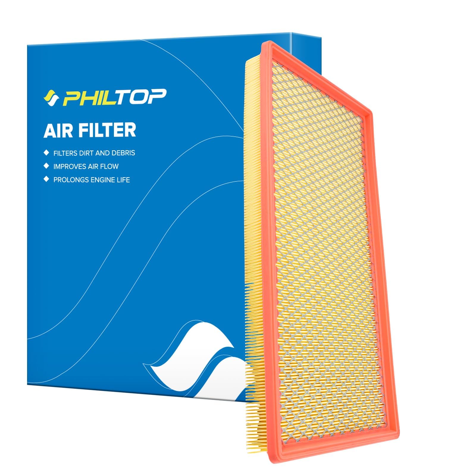 PHILTOP Engine Air Filter CA3914 Replacement for 1997-2004 Corvette, 1998-2002 Camaro, 1998-2002 Firebird, 1985-1989 Corvette, 5