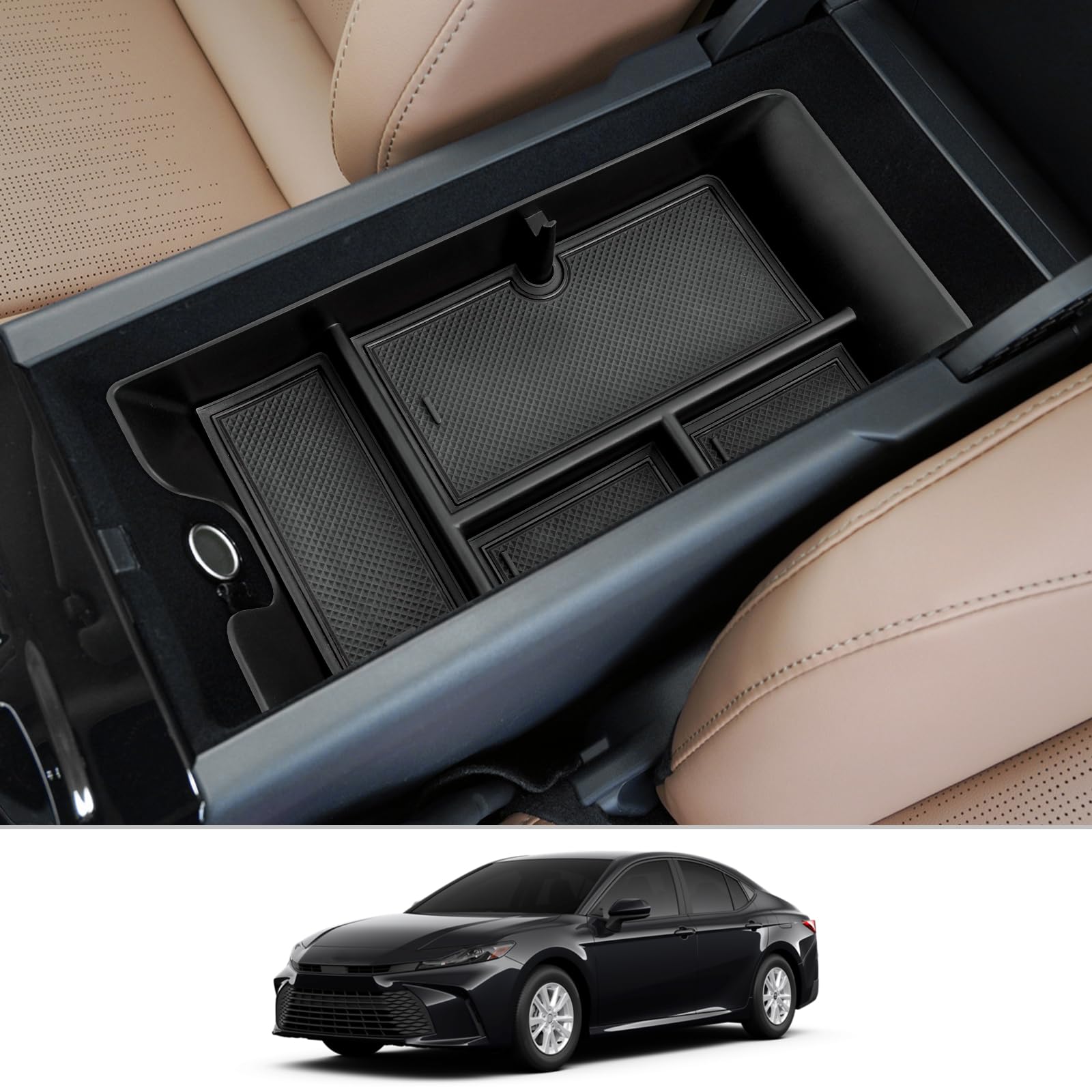 CDEFG for 2025 Camry Center Console Organizer Accessory Tray Compatible with 2025 Toyota Camry XSE XLE SE LE Accessories Middle 