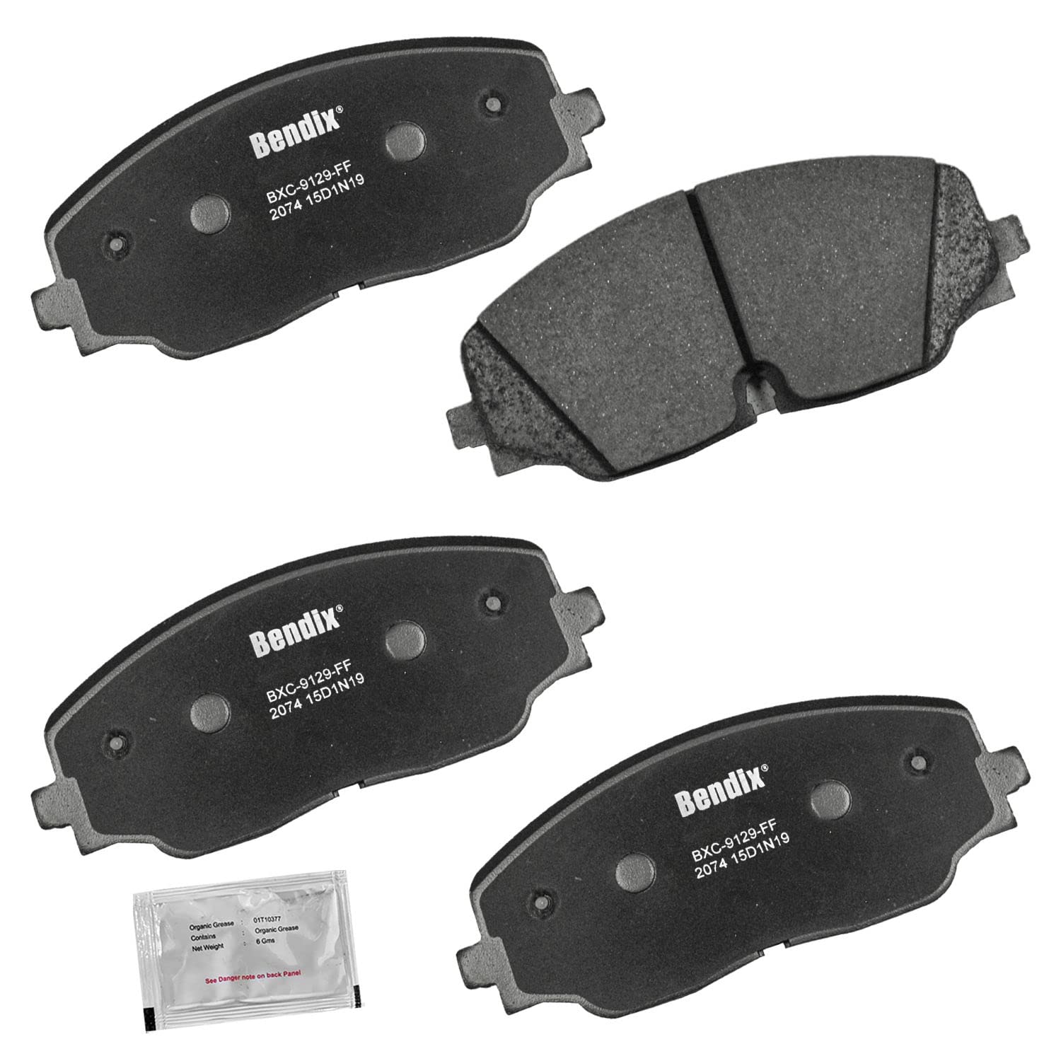 Bendix Priority1 Cfc2074 Ceramic Front Brake Pads For Volkswagen Atlas 2024-2018, Atlas Cross Sport 2024-2020, Teramont 2019