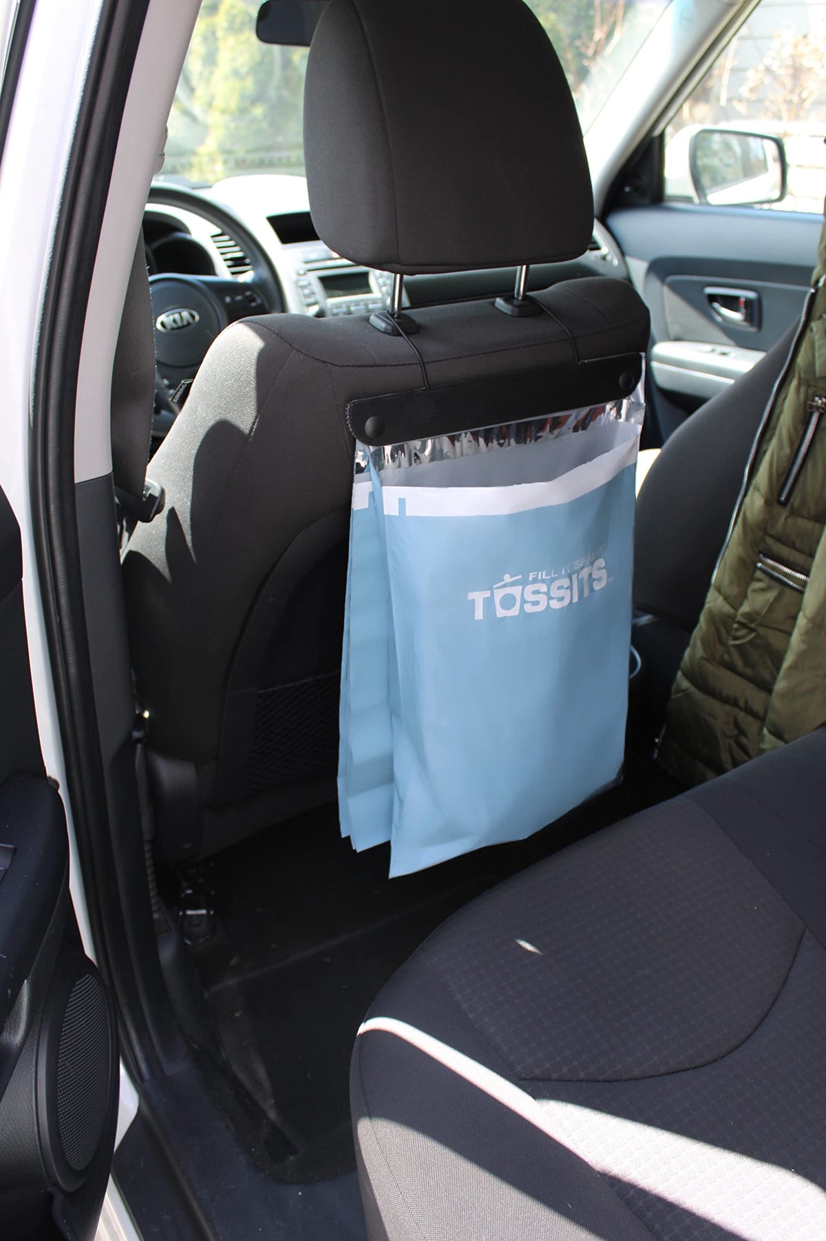Tossits Disposable Car Garbage Bags (1 Set Of 7 Car Trash Bag) - Leakproof, Smellproof Car Garbage Can - Large Car Waste Bag - C
