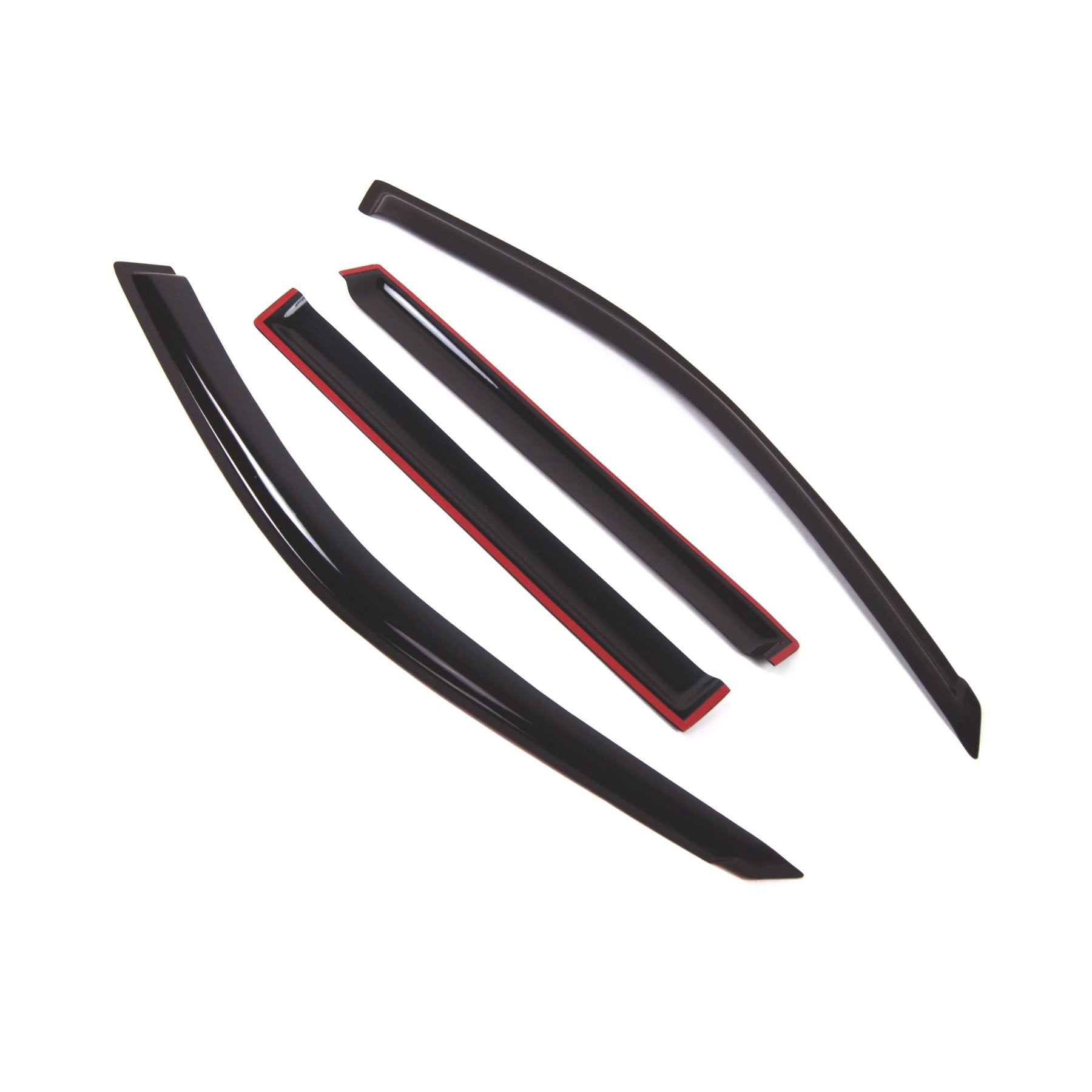 Tuningpros Window Visor Compatible With 2004-2010 Toyota Sienna, Dgwv2-444 Outside Mount Deflector Rain Guard Dark Smoke, 4 Pcs