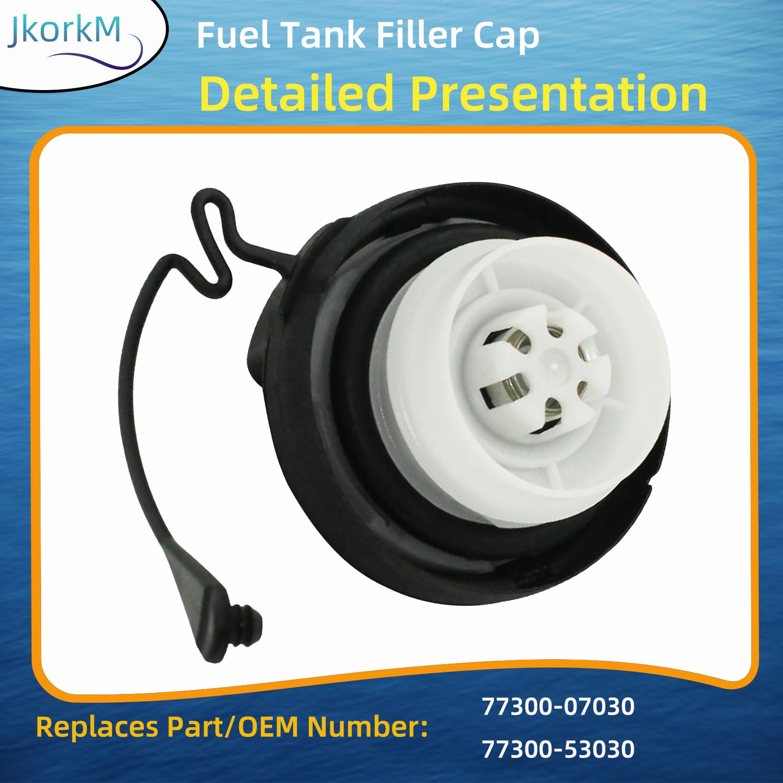 Jkorkm Fuel Tank Filler Cap,Gas Cap Replace 77300-07030 Compatible With Toyota 2015 Venza 2015-2016 Highlander Sienna 2015-2017