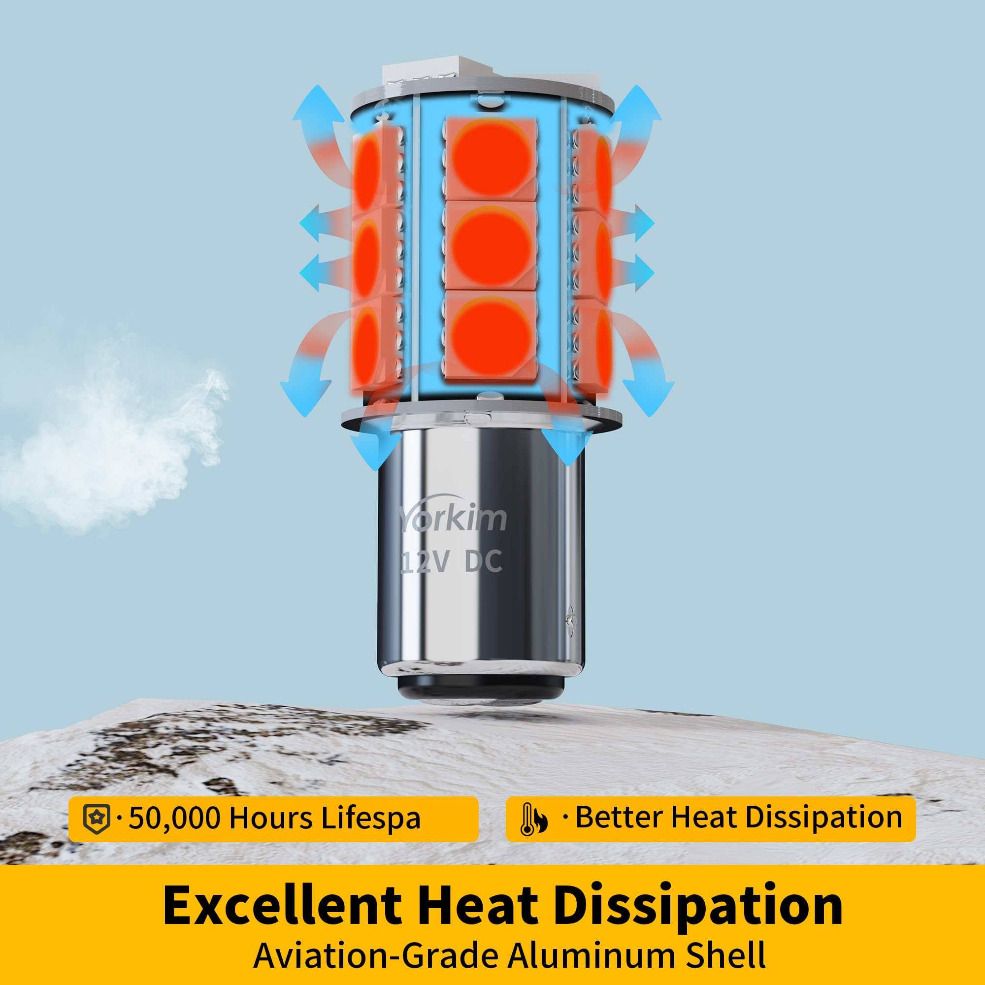 Yorkim 1157 Led Light Bulbs White Super Bright, 1157 2057 2357 7528 Bay15D Led Bulbs For Brake Lights, Backup Reverse Lights, Ta