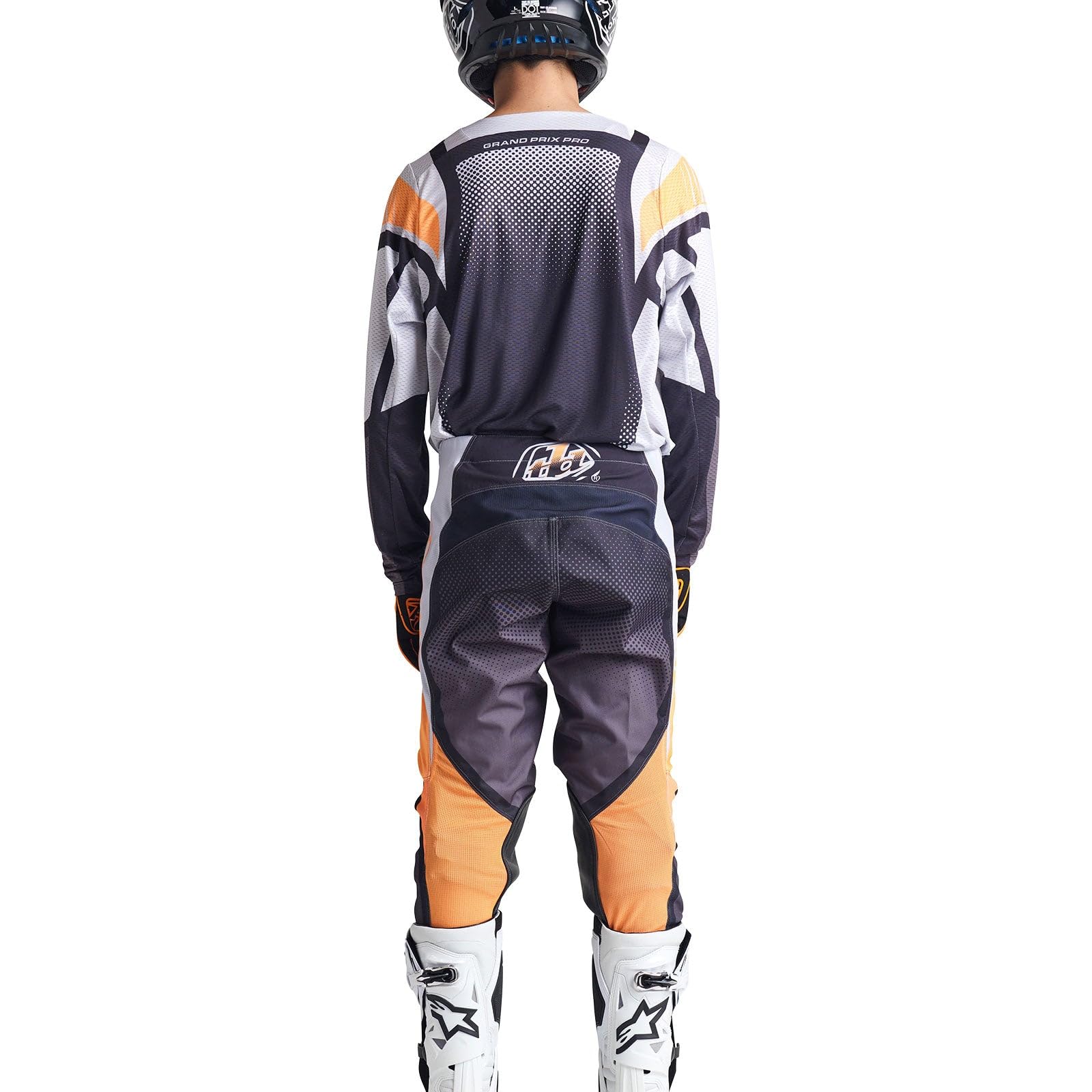 Troy Lee Designs GP Pro Air Adult Moto Jersey, Bands Gray/Neo Orange, Large