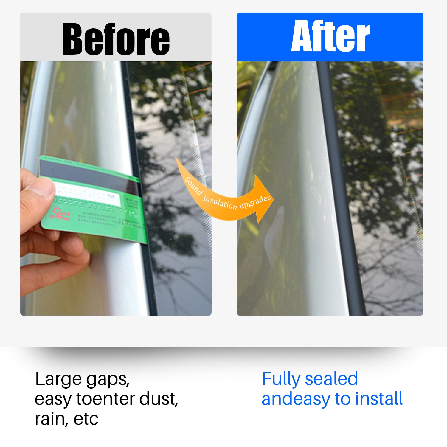 Smeyta Weather Stripping Door Seal for Car,Rubber Car Door Seal Weather Stripping,19.6FT T Shape Windshield Seal for Sunroof Fro