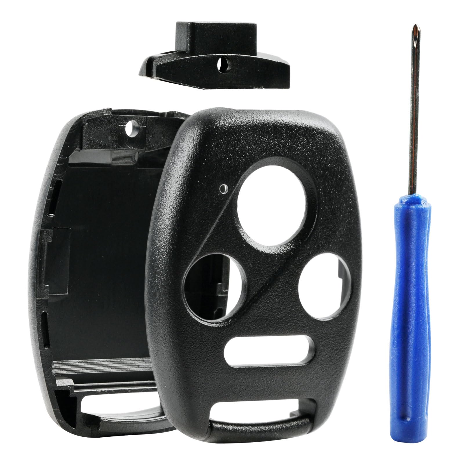 Cutting Not Required - Key Fob Keyless Entry Remote Shell Case & Pad Fits Honda 2003-2012 Accord / 2006-2013 Civic Ex / 2009-201