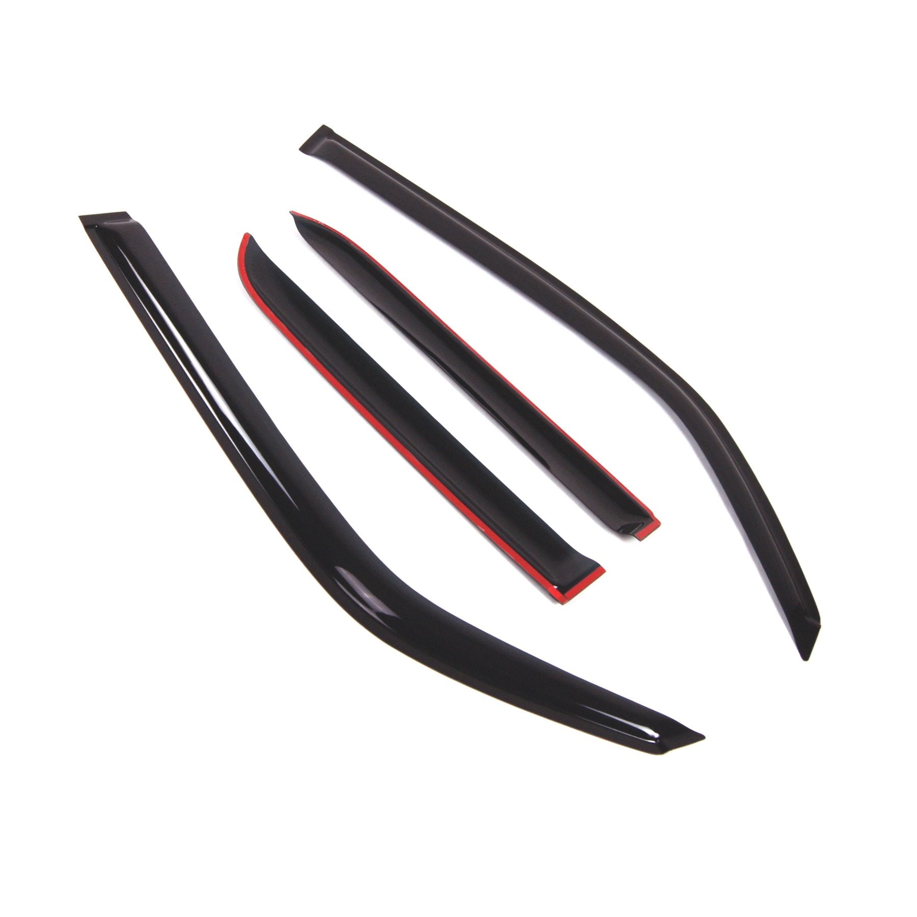 Tuningpros Wd2-410 Dark Smoke 4 Pcs Set Window Visor (Outside Mount) Deflector Rain Guard Compatible With 2010-2016 Toyota 4Runn