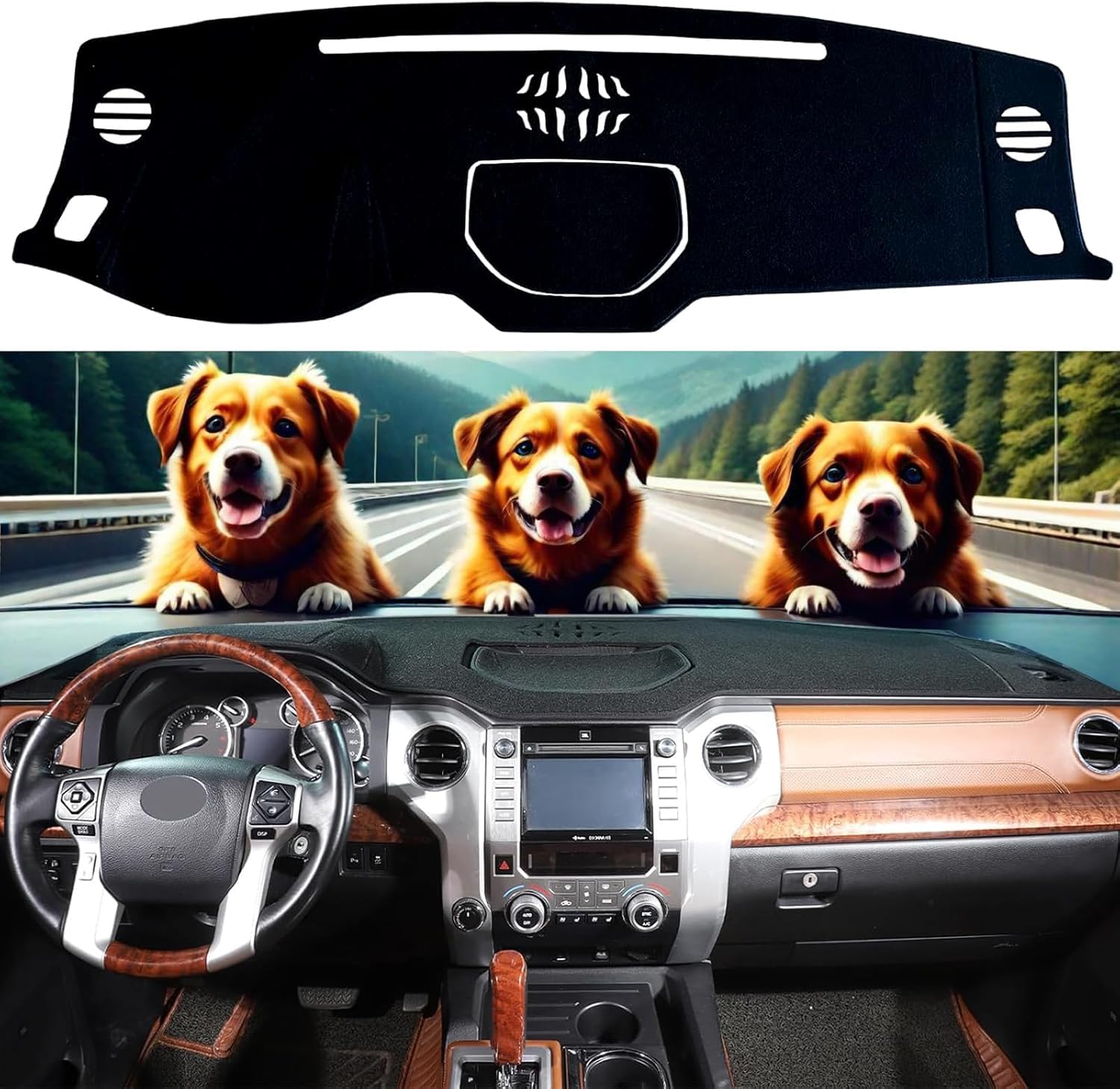 Dashboard Cover Mat for 2014-2021 Tundra Accessories Dash Cover Dash Mat Sunshade Glare UV Rays Protector
