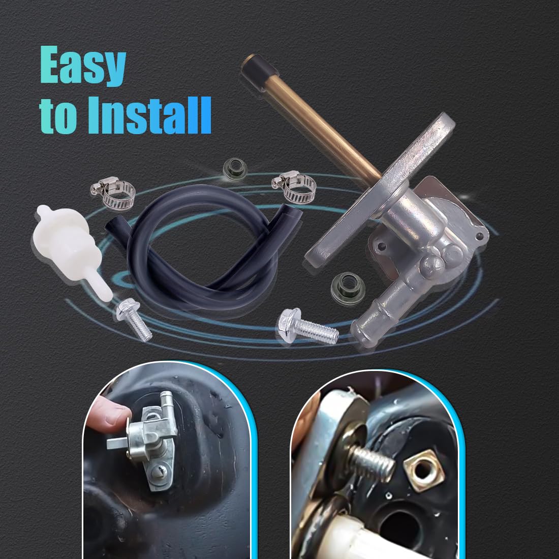 Fuel Valve Switch Petcock Fits For Honda Atv Rancher 350 400 420 450 500 650, For Honda Atv Four Wheeler Fuel / Gas Tank Petcock