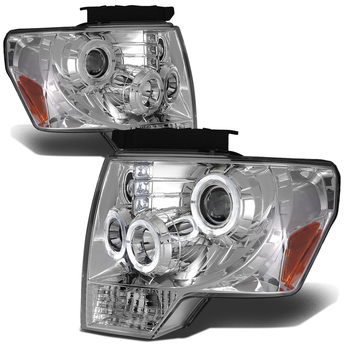 Dna Motoring Hl-Hap-F15009-Led-Ch-Am Headlight Assembly, Driver And Passenger Side
