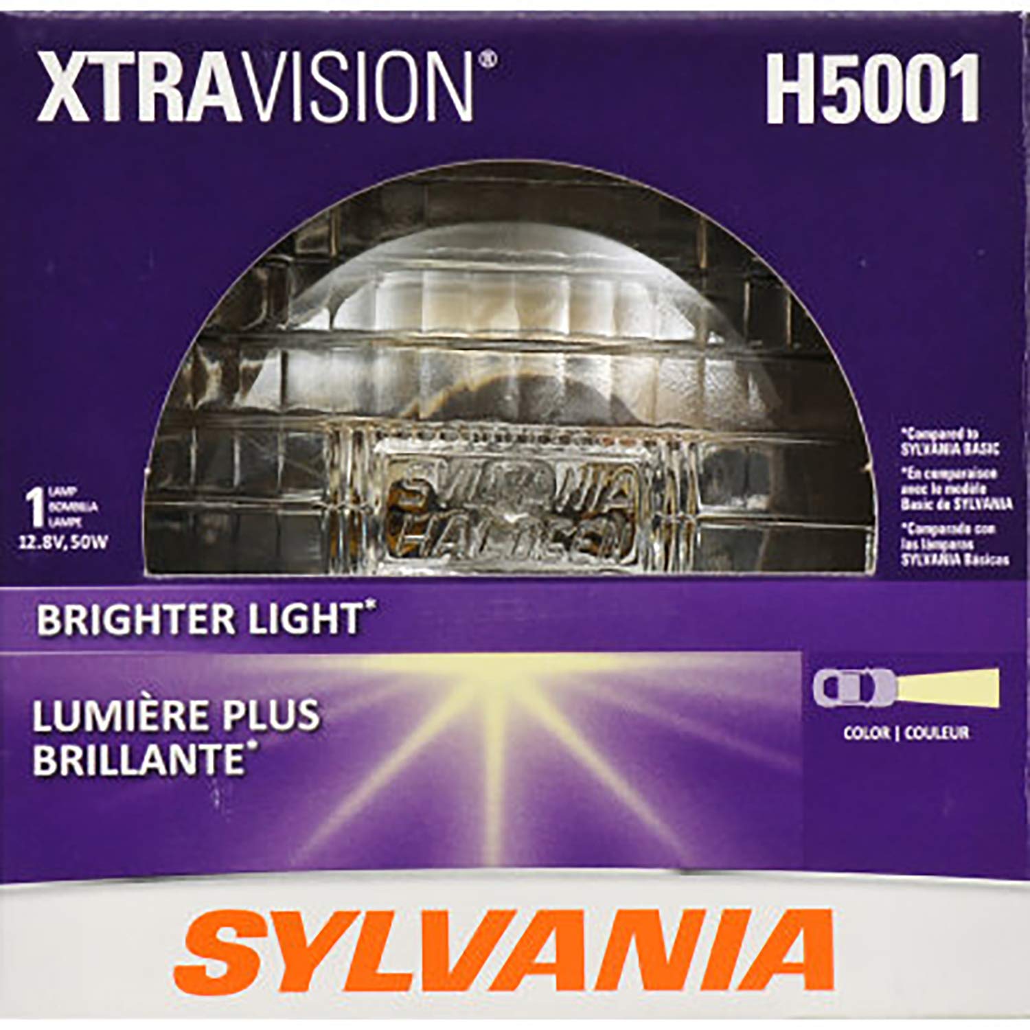 Sylvania - H5001 Xtravision Sealed Beam Headlight - Halogen Headlight Replacement Delivers More Downroad Visibility (Contains 1