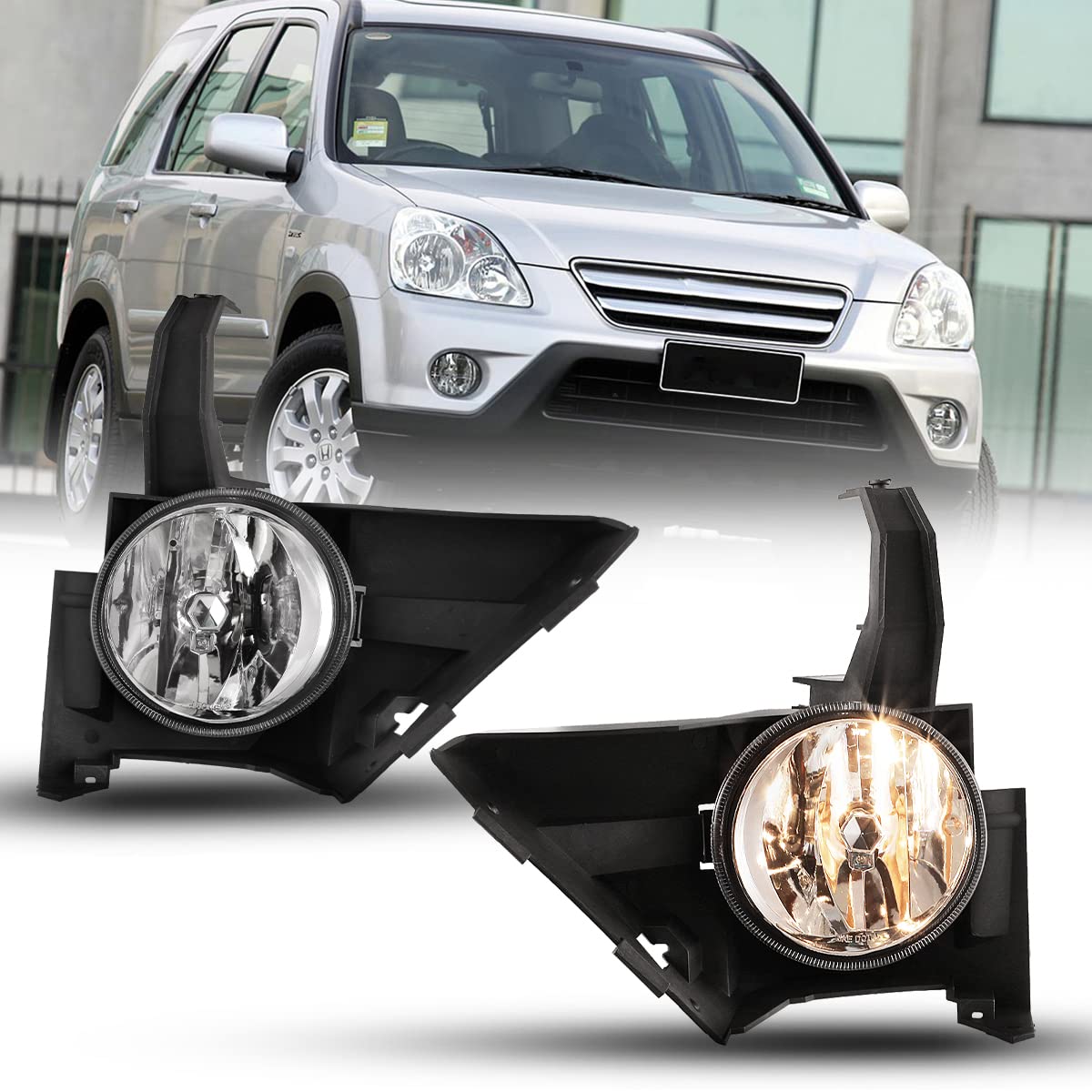Cpw Fog Lights Compatible With [2005-2006 Honda Cr-V Crv] Driving Fog Lights + Switch + Wiring Kit