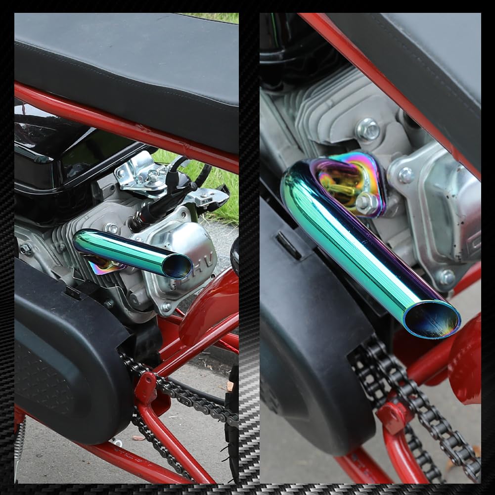 Fvrito 212Cc Exhaust Pipe Kit For Predator 196Cc Coleman Ct200U Bt200X Ct200U-Ex Kt196 6.5Hp Gx160 Gx200 Tillotson Mini Bike Baj