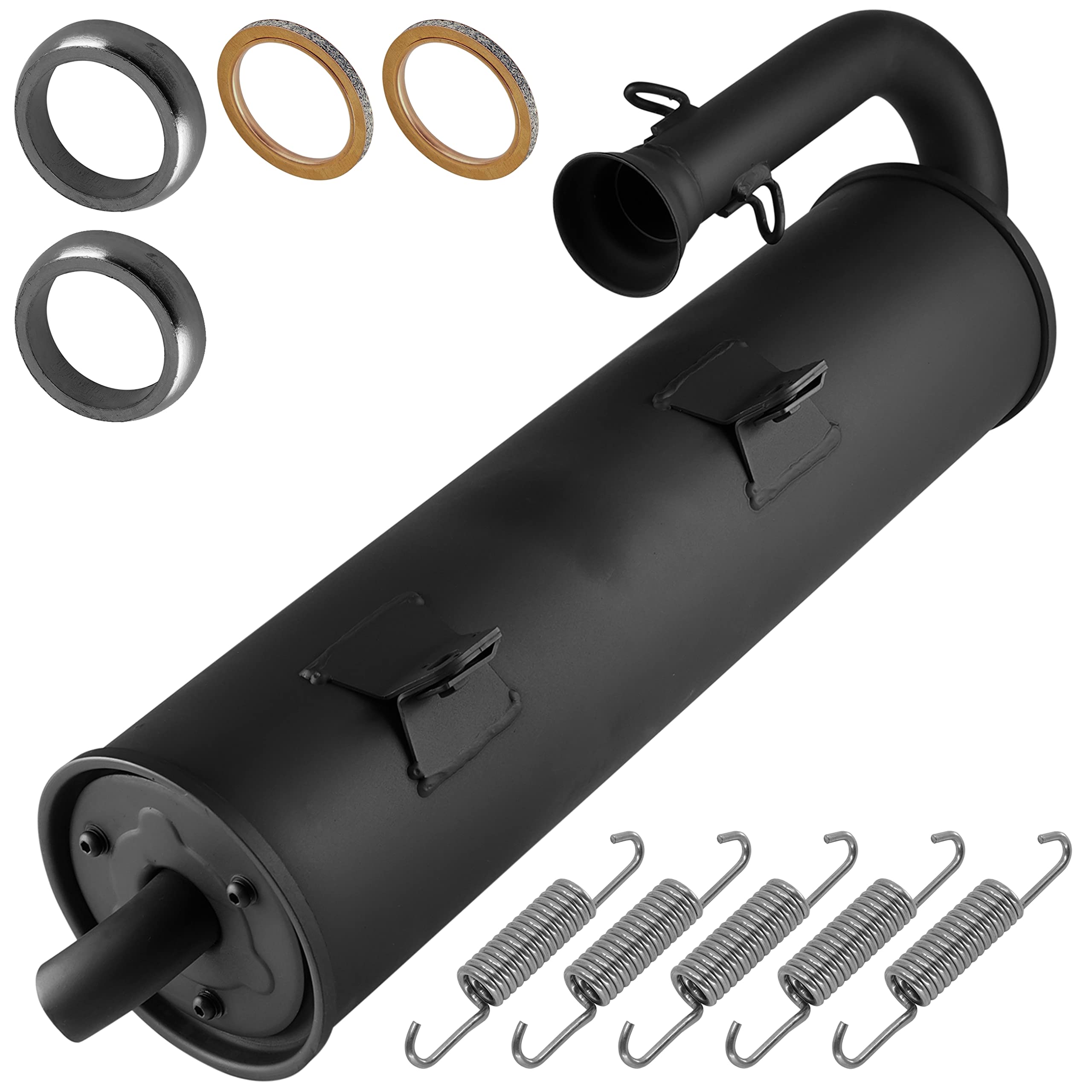 Caltric Muffler W/Spark Arrester Gasket Compatible with Yamaha Rhino 700 2008-2009 2011-2013