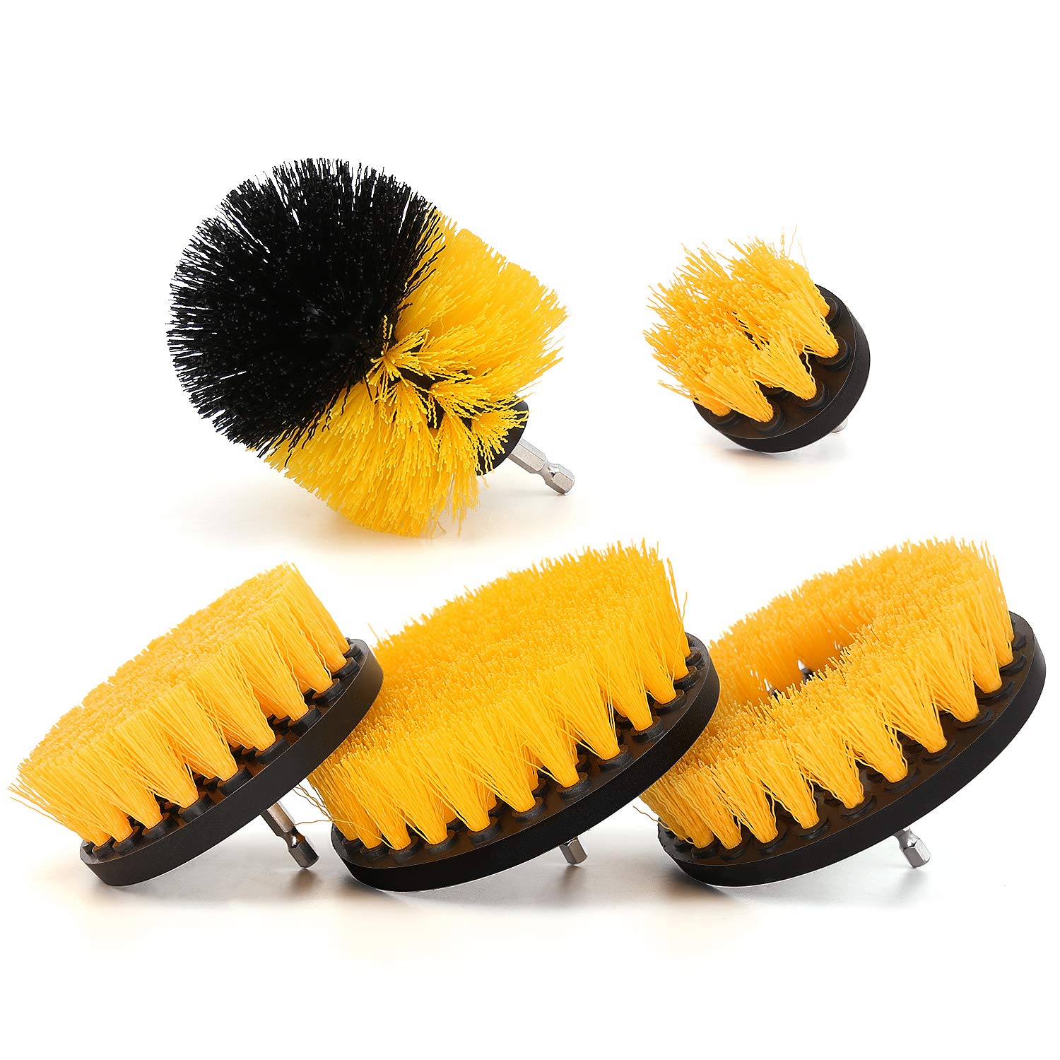 5 Pieces Drill Brush Attachments, Scrubber Brush For Drill, Power Cleaning Kit For Carpet, Car Detailing, Bathroom Surface, Upho