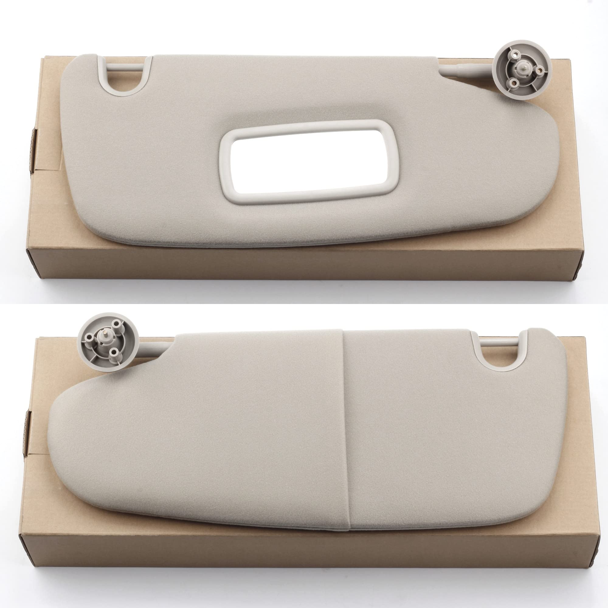 Dasbecan Gray Pair Car Sun Visor Compatible With Dodge Ram 1500 2500 3500 2002 2003 2004 2005 2006 2007 2008 2009 Replaces# 1Ct1