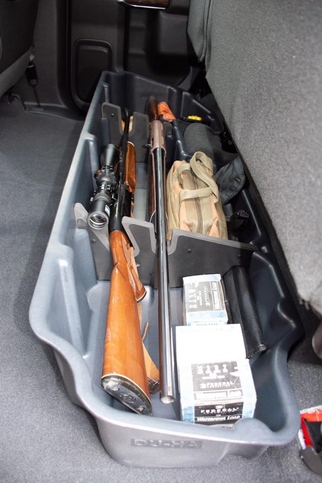 Du-Ha 10420 Under Seat Storage Fits 2019-2025 Chevy Silverado/Gmc Sierra Ld & 2020-2025 Hd Double Cab | Black Heavy-Duty Back Se