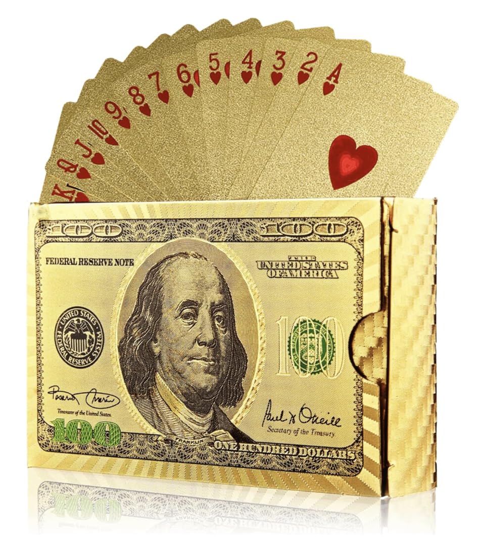 Gold Diamond Playing Cards - Durable And Waterproof, Perfect For Magic, Poker, Parties, And Special Occasions. Ideal For Memorab
