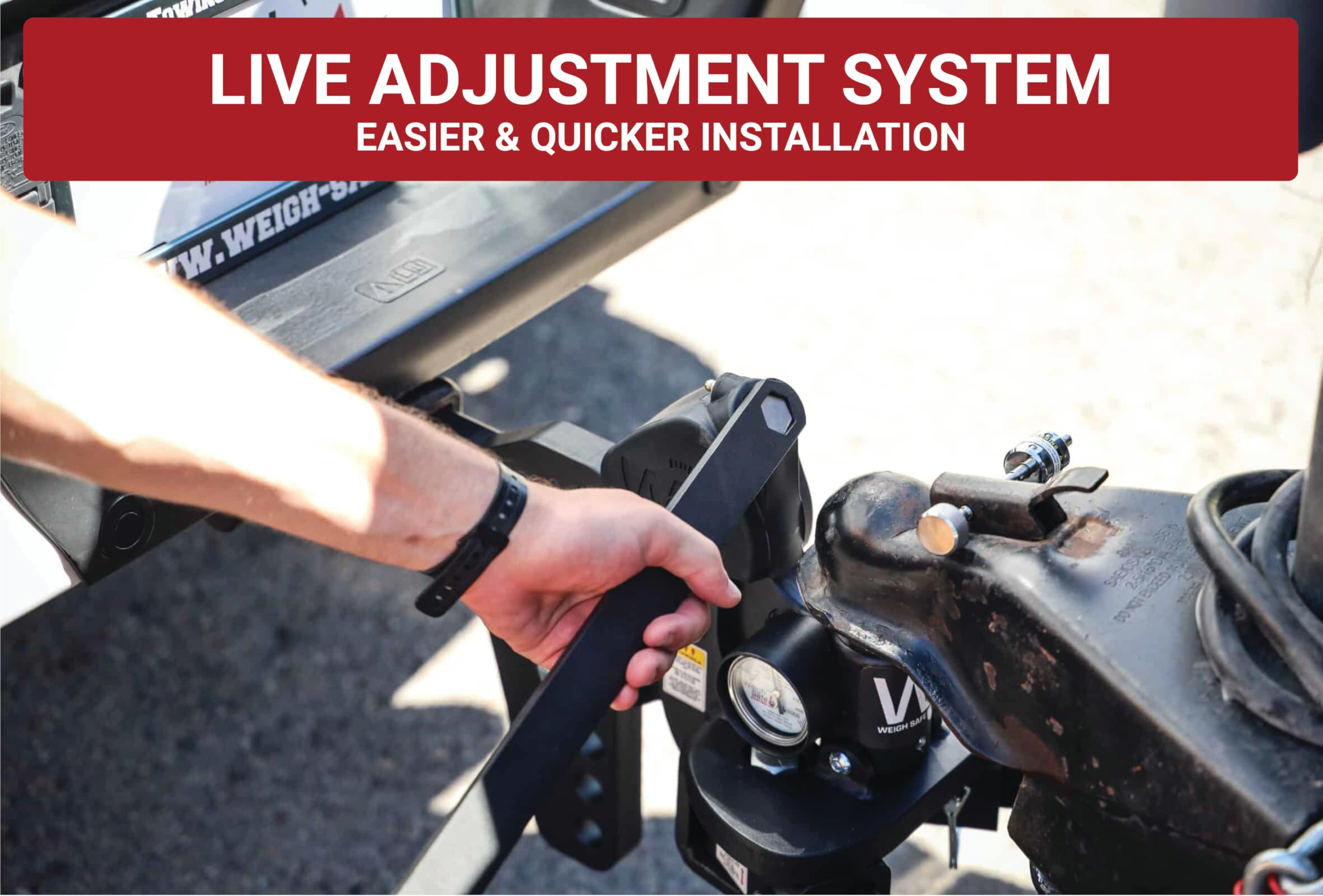 Weigh Safe True Tow Middleweight - Weight Distribution Hitch - Ball Mount Hitch with Anti-Sway Technology - 6'' Drop Hitch, 2''
