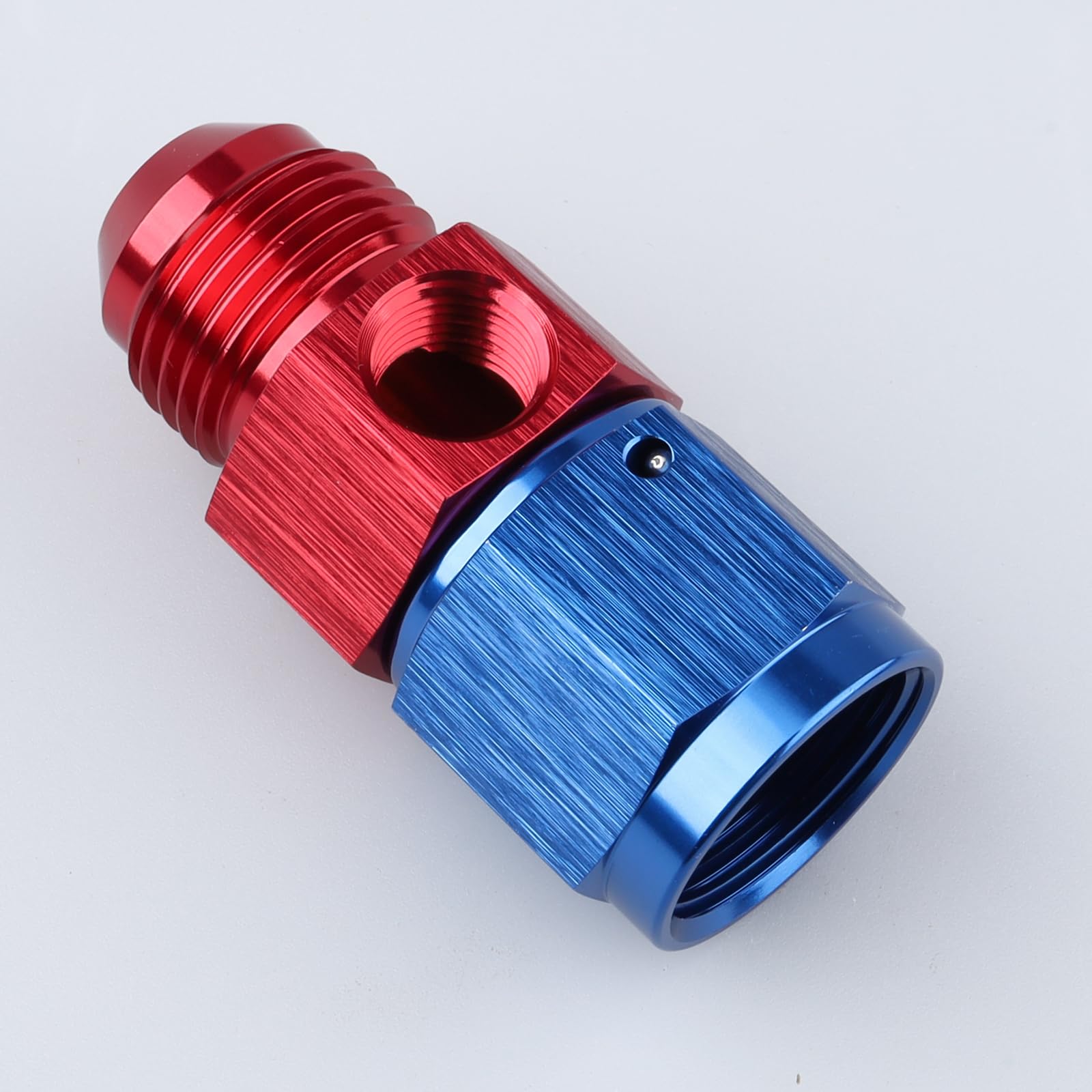 AC PERFORMANCE Aluminum -8 AN Male Flare to -8 AN Female Swivel with 1/8'' NPT Sensor Gauge/Gage Port Fitting, Pressure Take Off