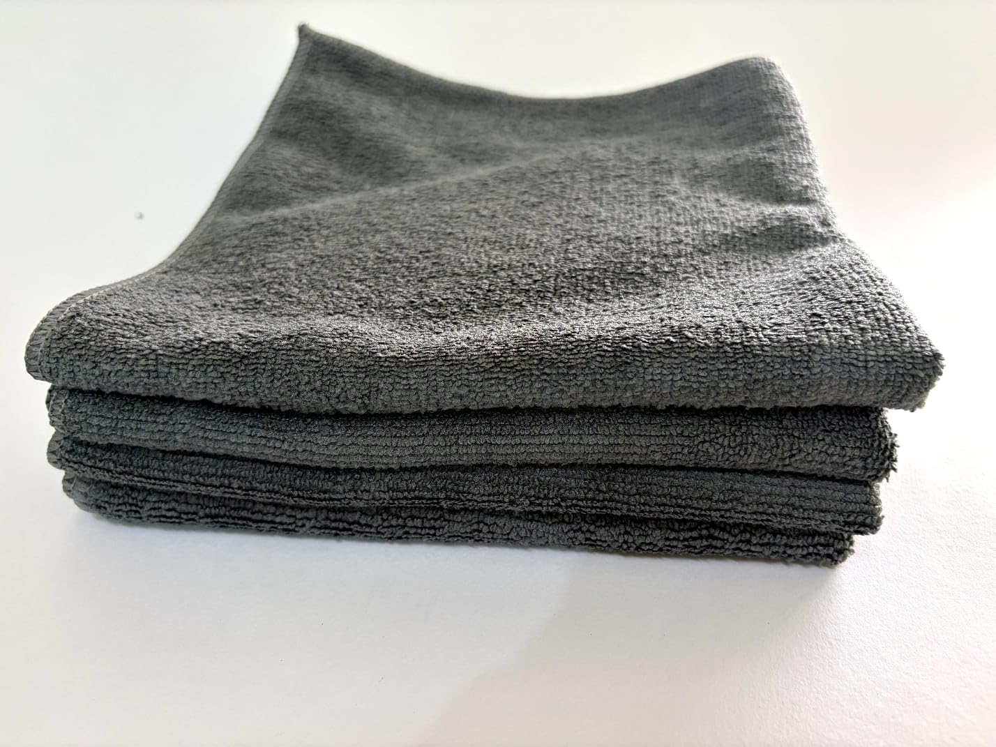 Grey Microfibre Cleaning Cloths, 350 GSM, MultiPurpose for Car Detailing and Household Use (Car/Kitchen/Glass)