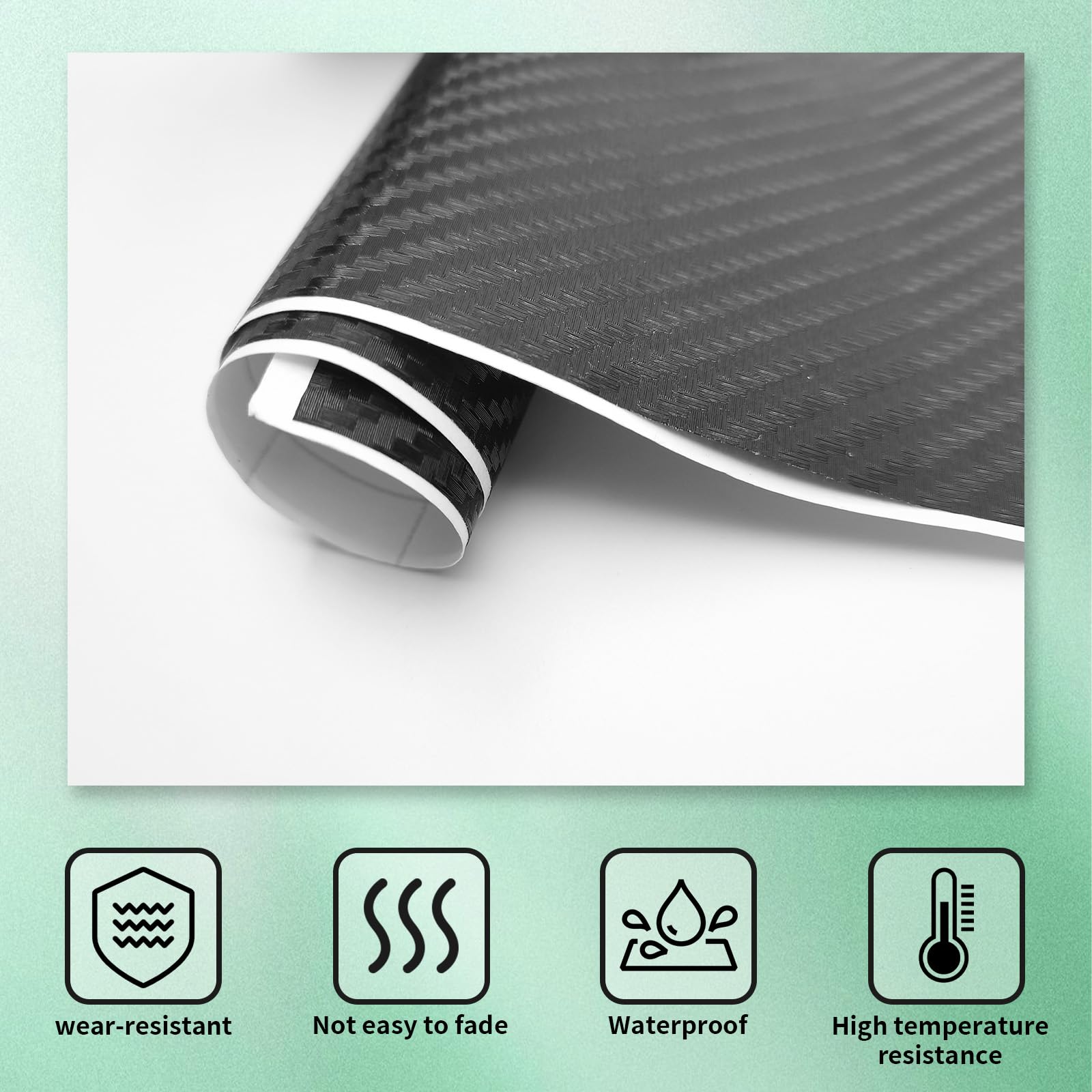 Blakaya Compatible With 11.8'' X 4'' Carbon Fiber Chevy Bowtie Emblem Wrap Kit Logo Overlay Vinyl Wrap With Spatula And Cutter 3