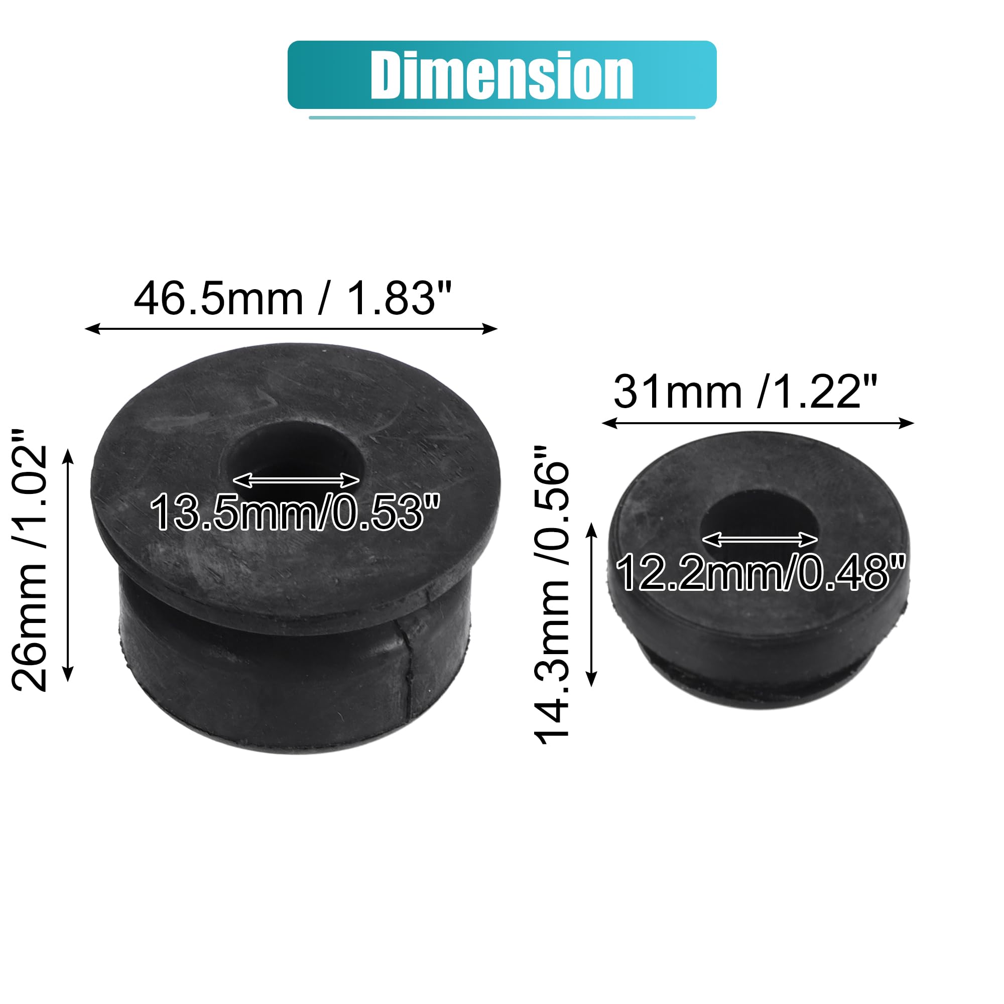X Autohaux 4Pcs Upper Lower Rubber Cushion Bushing Radiator Mount Insulator For Honda Accord 1990-2020 For Honda Civic 1992-2020 For Honda Odyssey 1995-2021 No.74173Sj4000/74172Sm4970