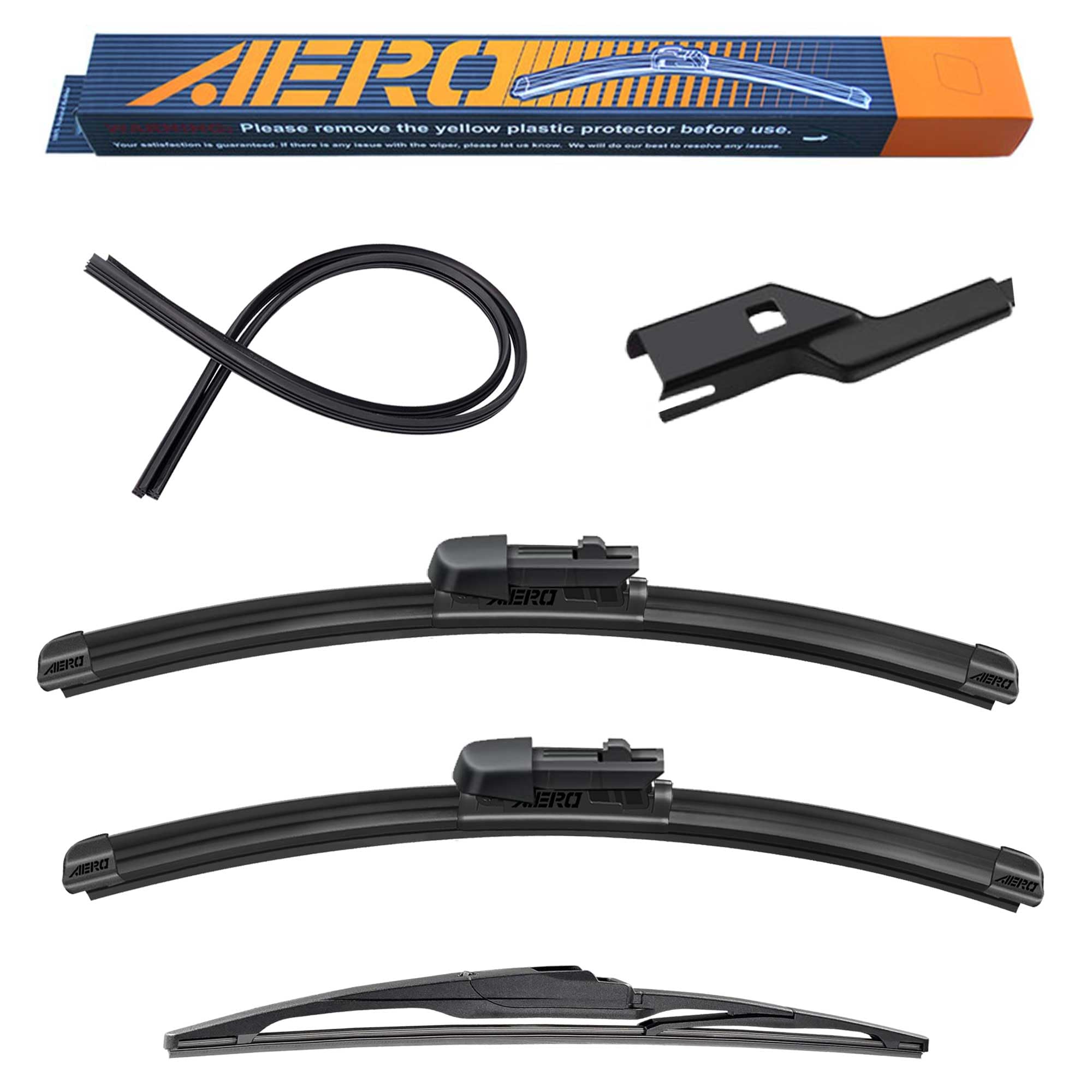 Aero Wipers Replacement For Subaru Forester 2024 2023 2022 2021 2020 2019, 26''+17'' Front + 14'' Rear, Premium All-Season Winds