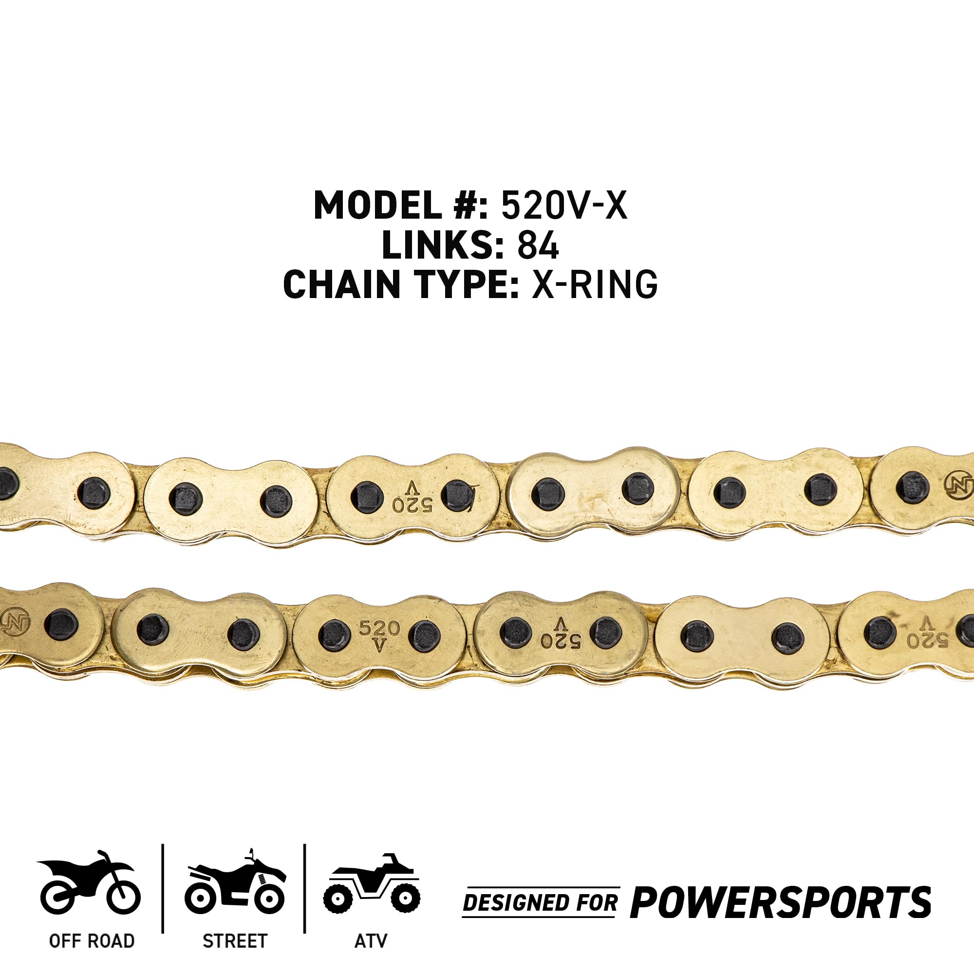 Niche Gold 520 X-Ring Chain 84 Links With Connecting Master Link