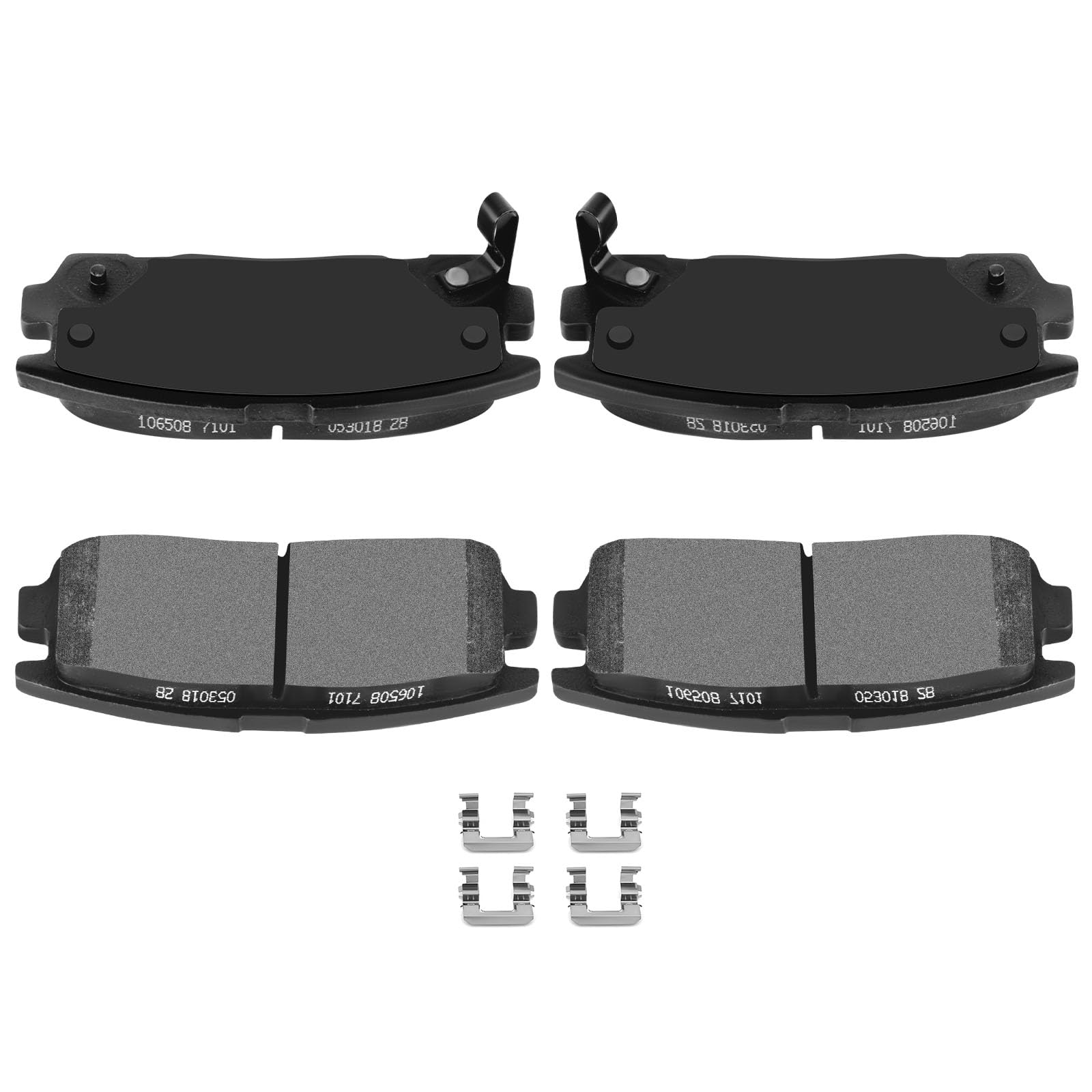 Automuto 4Pcs Rear Ceramic Disc Brake Pads Set D1275 For Chevrolet Captiva Sport Equinox For Gmc Terrain For Pontiac Torrent For